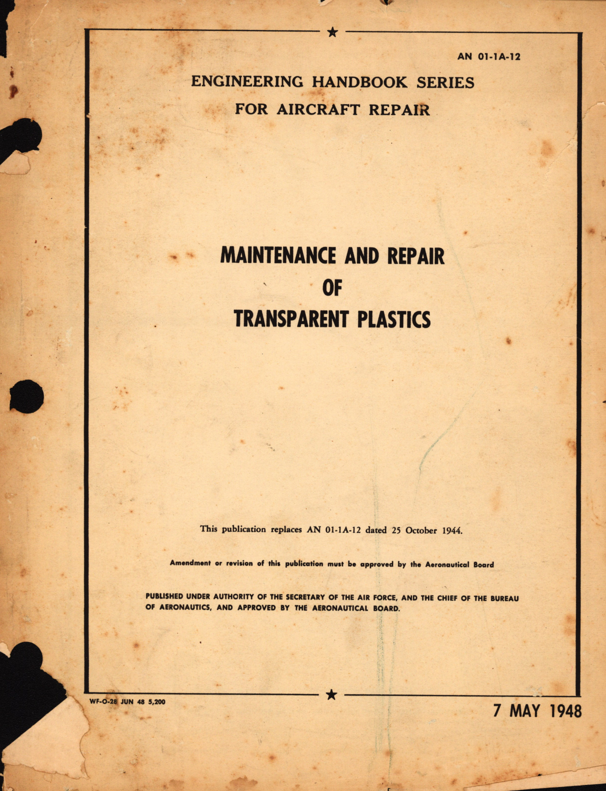 Sample page 1 from AirCorps Library document: Maintenance and Repair of Transparent Plastics