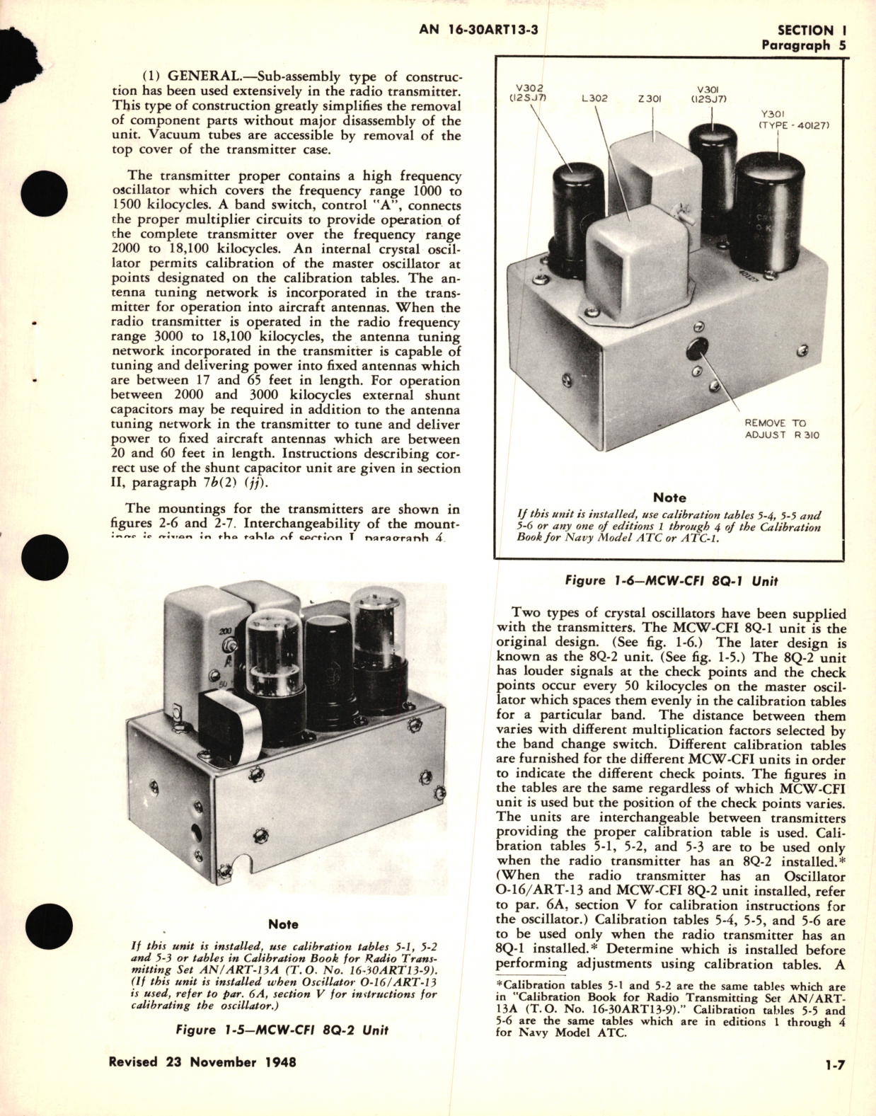 Sample page 5 from AirCorps Library document: Operating Instructions for Radio Transmitting Sets AN/ART-13, AN/ ART-13A, and Navy Models ATC, ATC-1