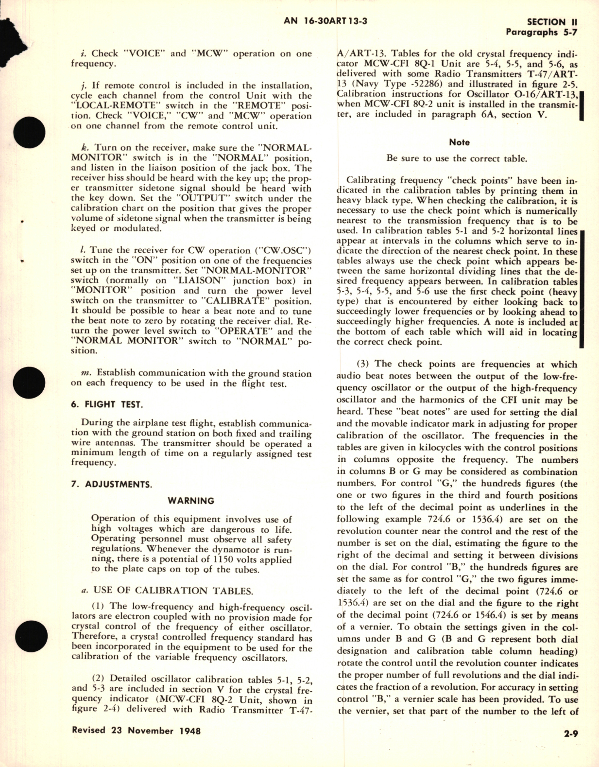 Sample page 9 from AirCorps Library document: Operating Instructions for Radio Transmitting Sets AN/ART-13, AN/ ART-13A, and Navy Models ATC, ATC-1