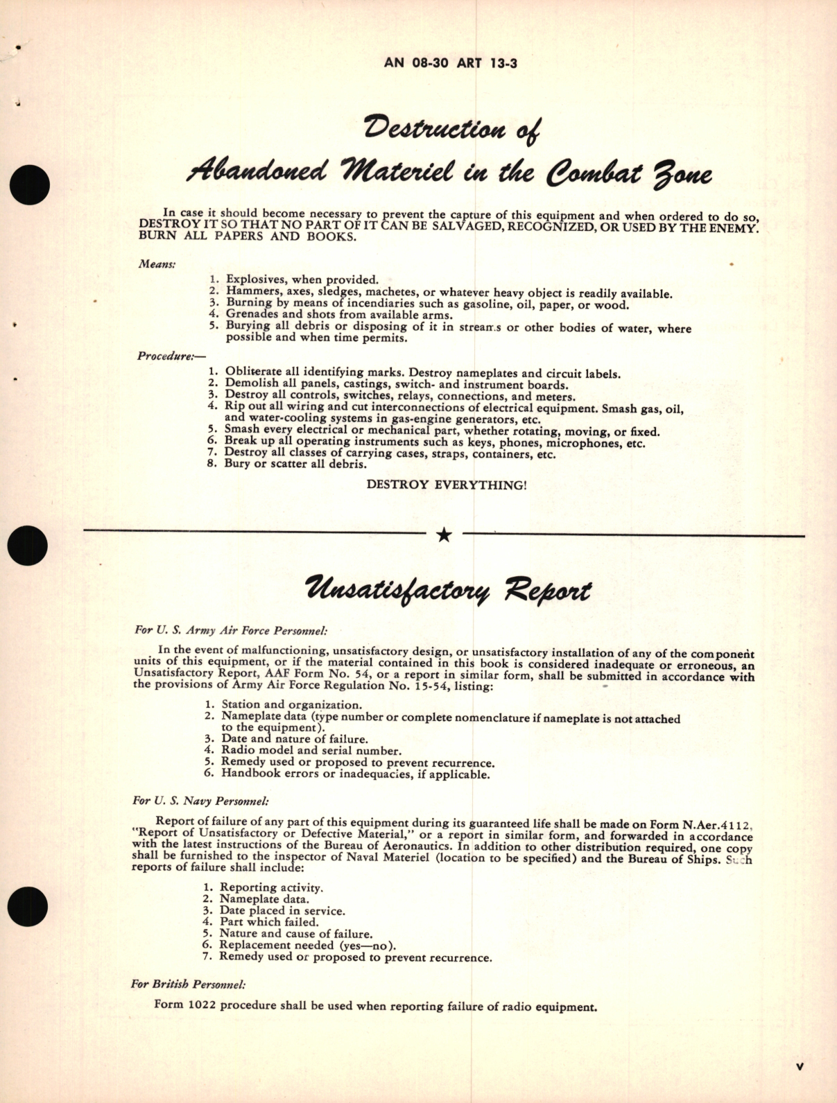 Sample page 7 from AirCorps Library document: Operating Instructions for Radio Transmitting Sets AN/ART-13, AN/ART-13A, and Navy Models ATC, ATC-1