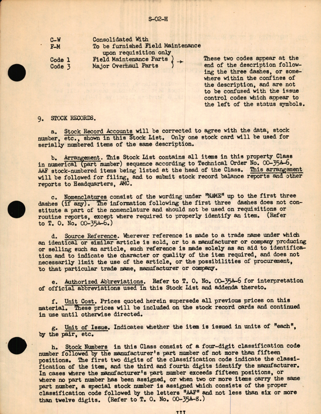 Sample page 5 from AirCorps Library document: Stock List Class 02-H (Code 0235), Parts for Pratt and Whitney Engines