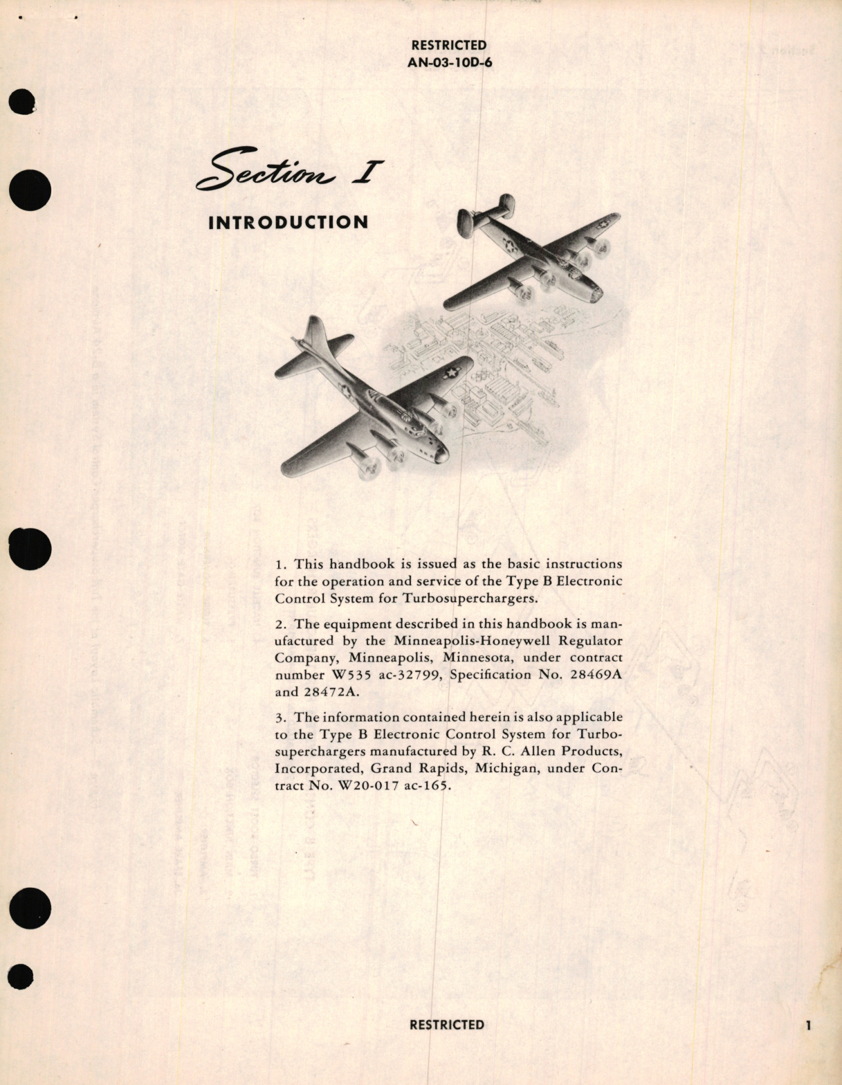 Sample page 5 from AirCorps Library document: Operation and Service Instructions for Type B Electronic Control System for Turbosuperchargers 