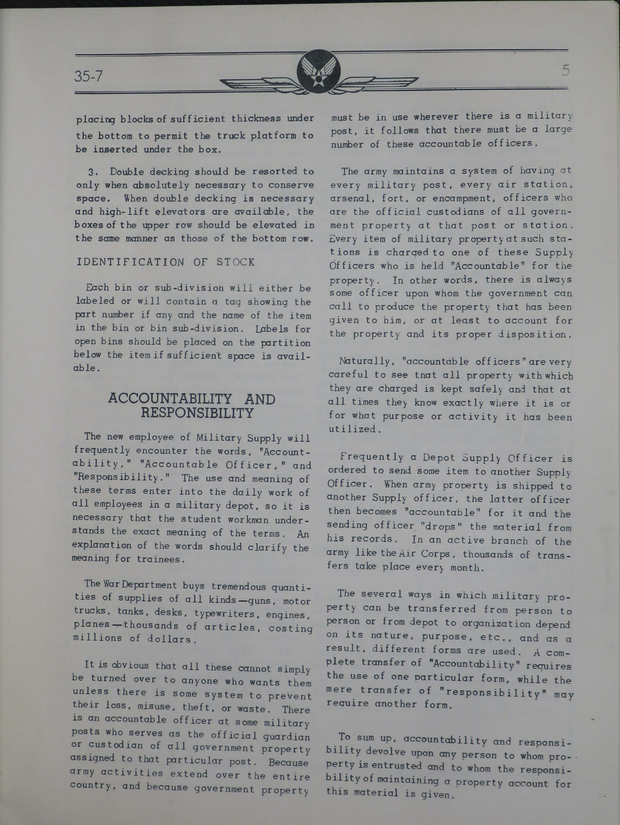 Sample page 9 from AirCorps Library document: Receiving Manual for Depot Supply Section
