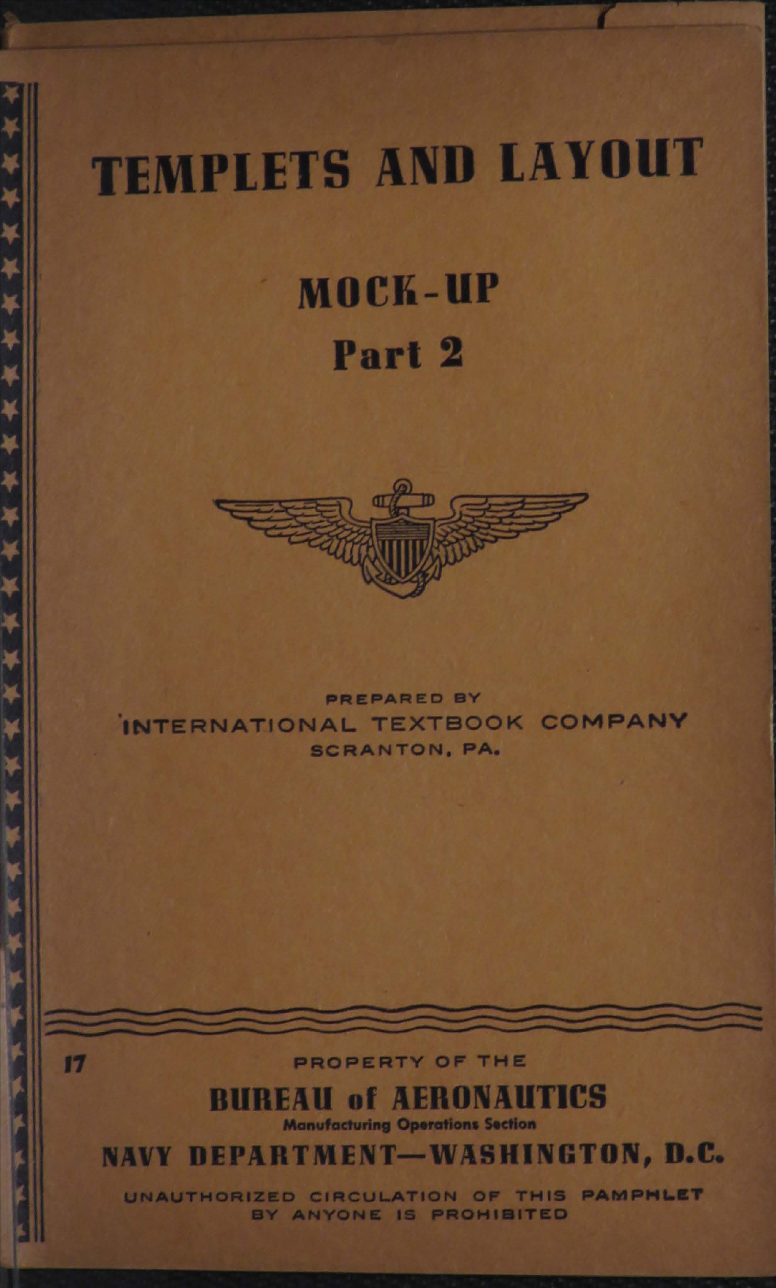 Sample page 1 from AirCorps Library document: Templets and Layout - Mock Up Part 2 - Bureau of Aeronautics