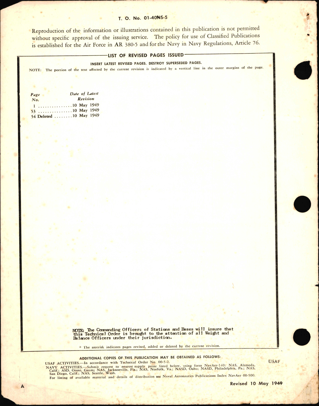 Sample page 2 from AirCorps Library document: Basic Weight Check List and Loading Data for C54B, C-54D, and C-54E