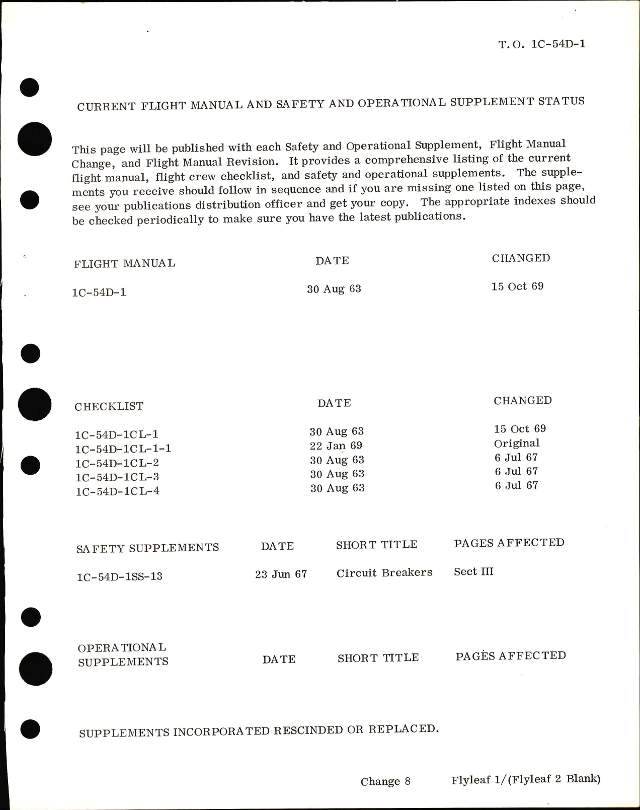 Sample page 5 from AirCorps Library document: Flight Manual for C-54, EC-54, HC-54, TC-54, and R5D