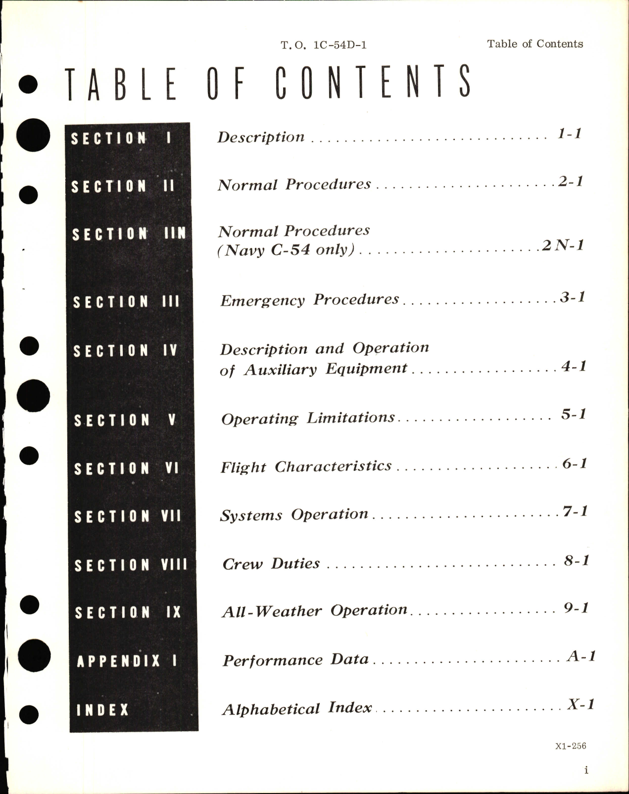 Sample page 7 from AirCorps Library document: Flight Manual for C-54, EC-54, HC-54, TC-54, and R5D