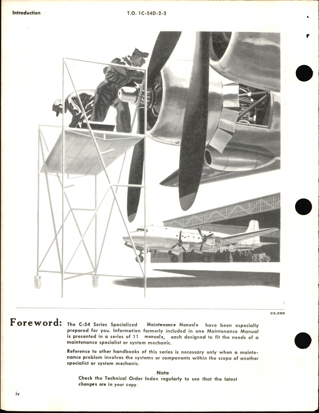 Sample page 6 from AirCorps Library document: Maintenance Instructions, Ground Handling, Servicing, and Airframe Maintenance for C-54D, D-54G, C-54E, and C-54M