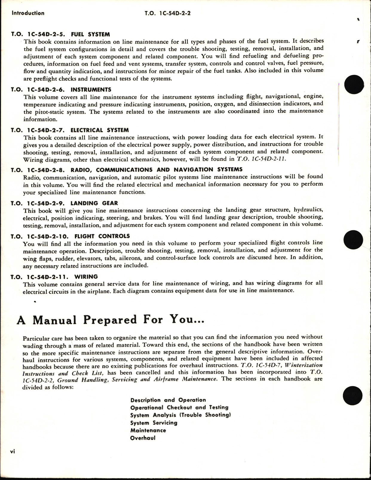 Sample page 8 from AirCorps Library document: Maintenance Instructions, Ground Handling, Servicing, and Airframe Maintenance for C-54D, D-54G, C-54E, and C-54M