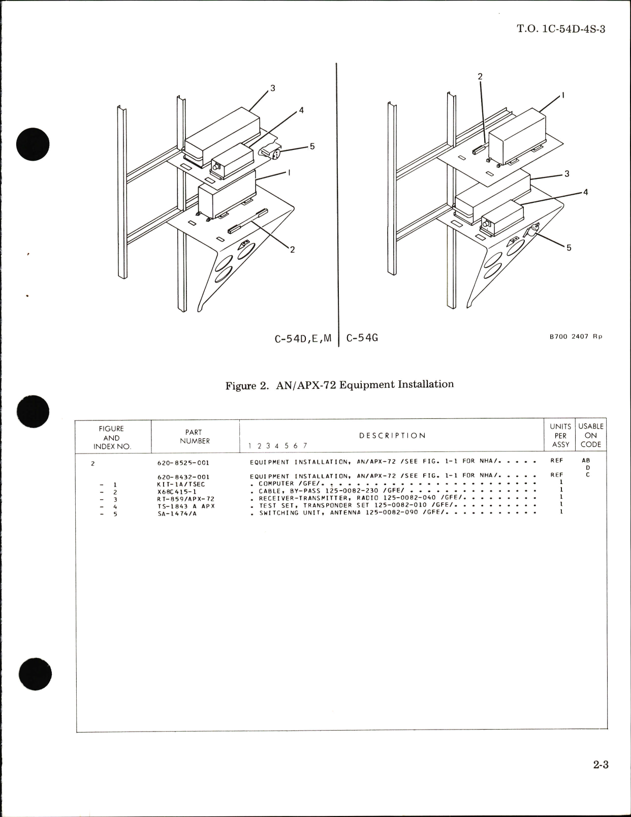 Sample page 7 from AirCorps Library document: Operational Supplement, Illustrated Parts Breakdown for C-54D, C-54E, C-54G, and C-54M