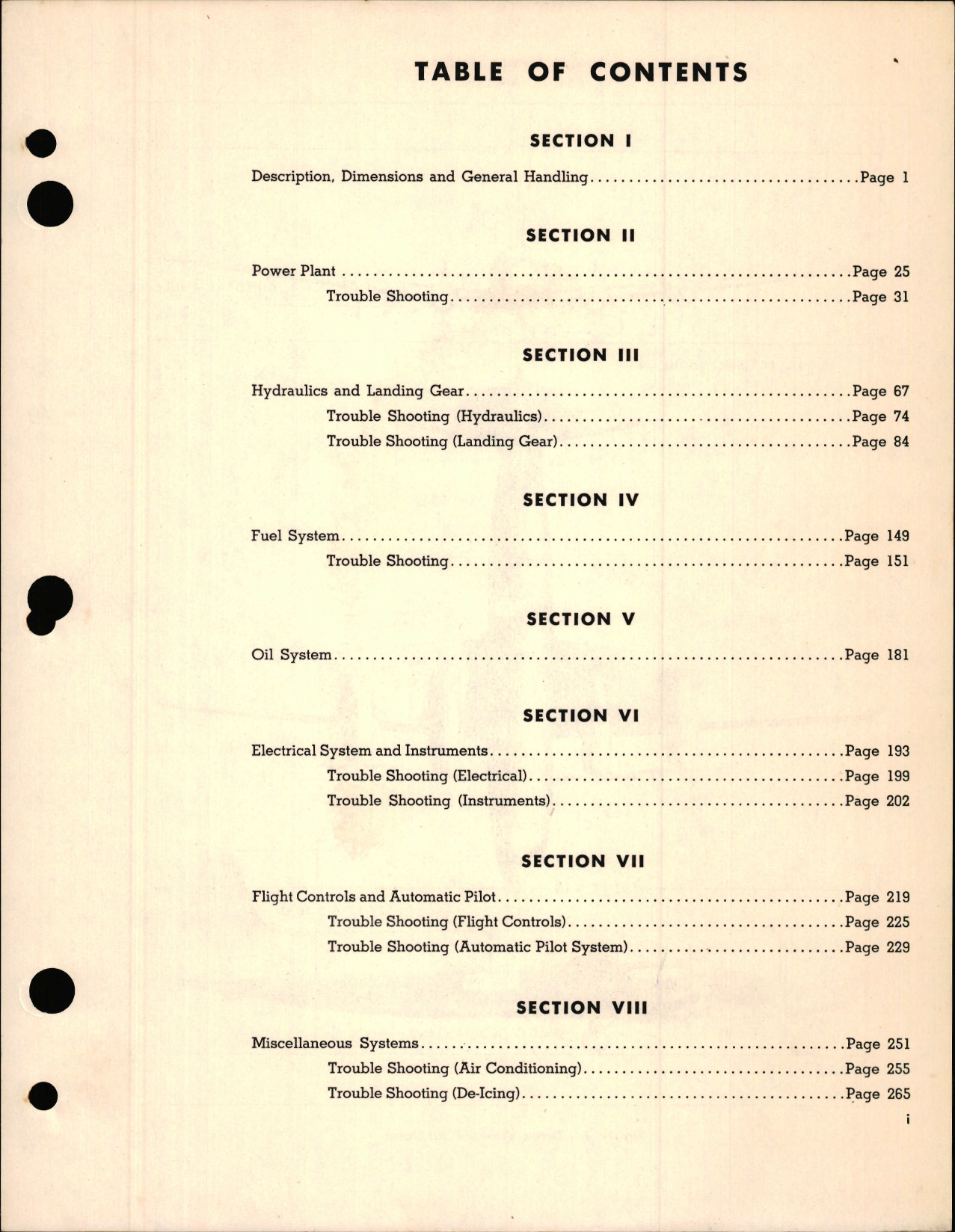 Sample page 5 from AirCorps Library document: Service Manual for C-54E-DC