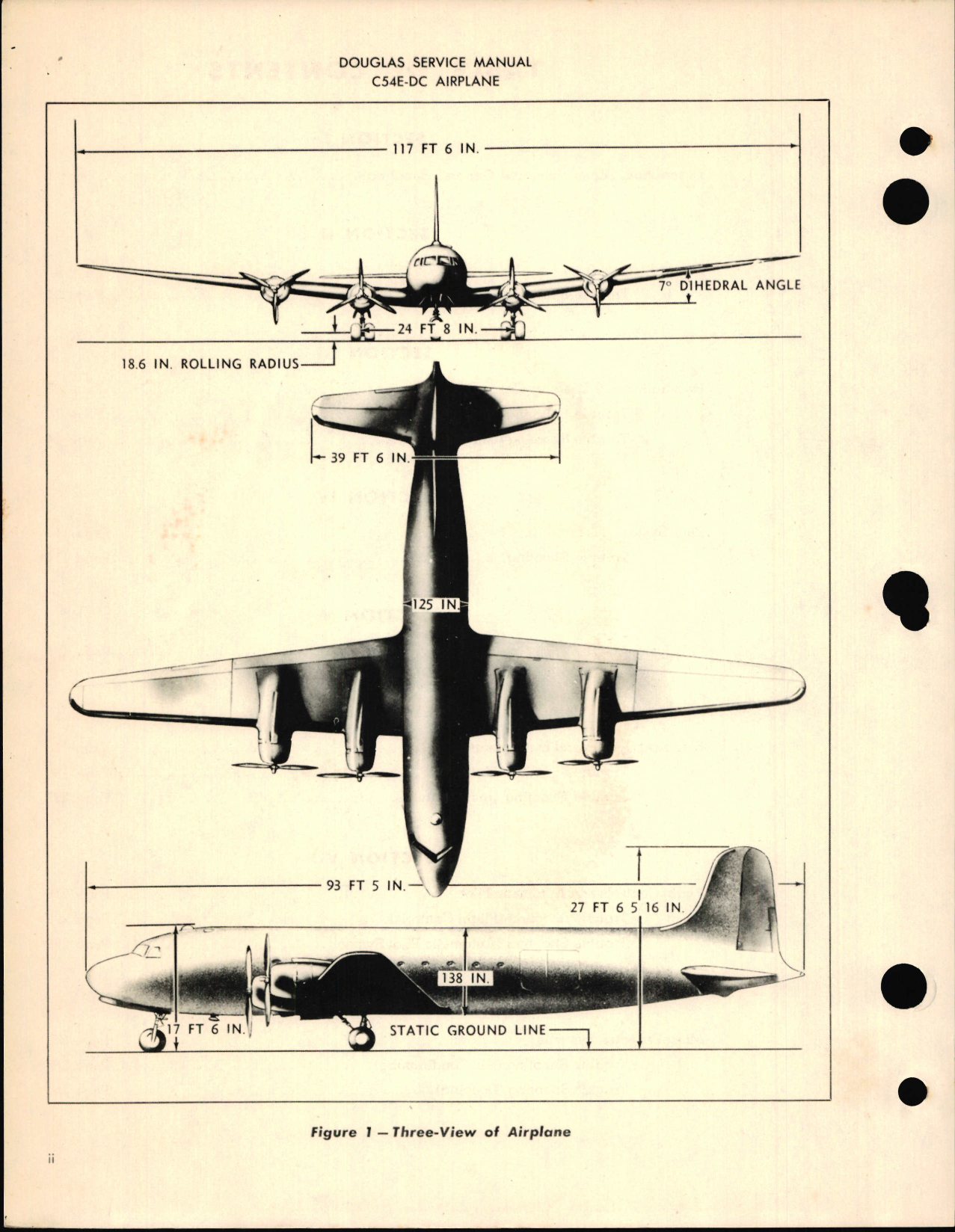 Sample page 6 from AirCorps Library document: Service Manual for C-54E-DC