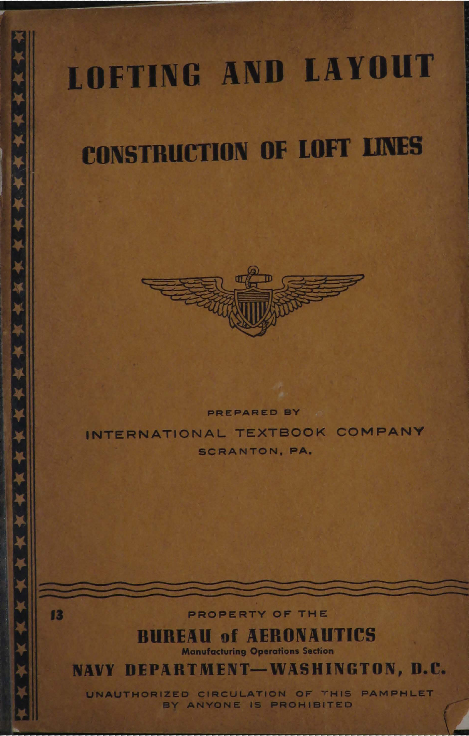 Sample page 1 from AirCorps Library document: Lofting and Layout - Construction of Loft Lines - Bureau of Aeronautics