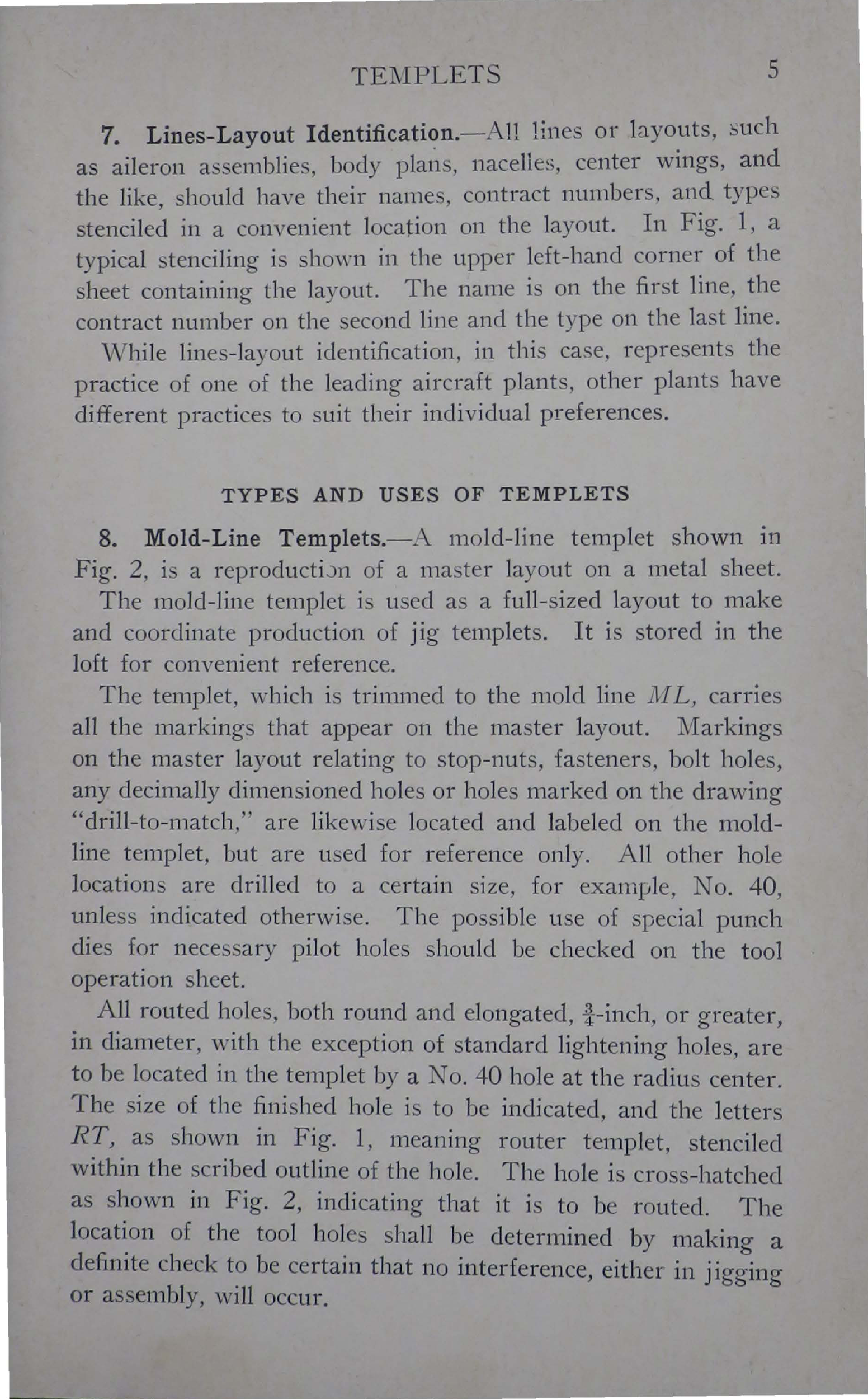 Sample page 7 from AirCorps Library document: Aircraft Tooling - Templets - Bureau of Aeronautics