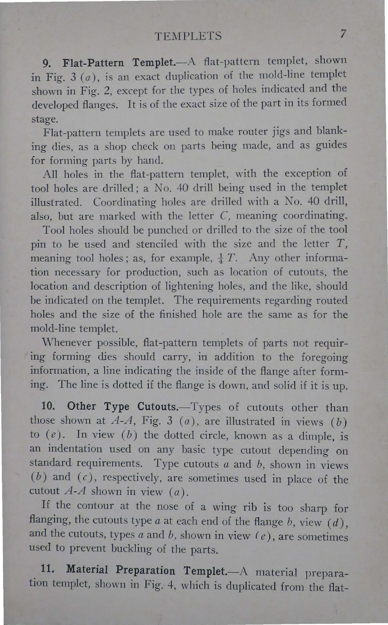 Sample page 9 from AirCorps Library document: Aircraft Tooling - Templets - Bureau of Aeronautics