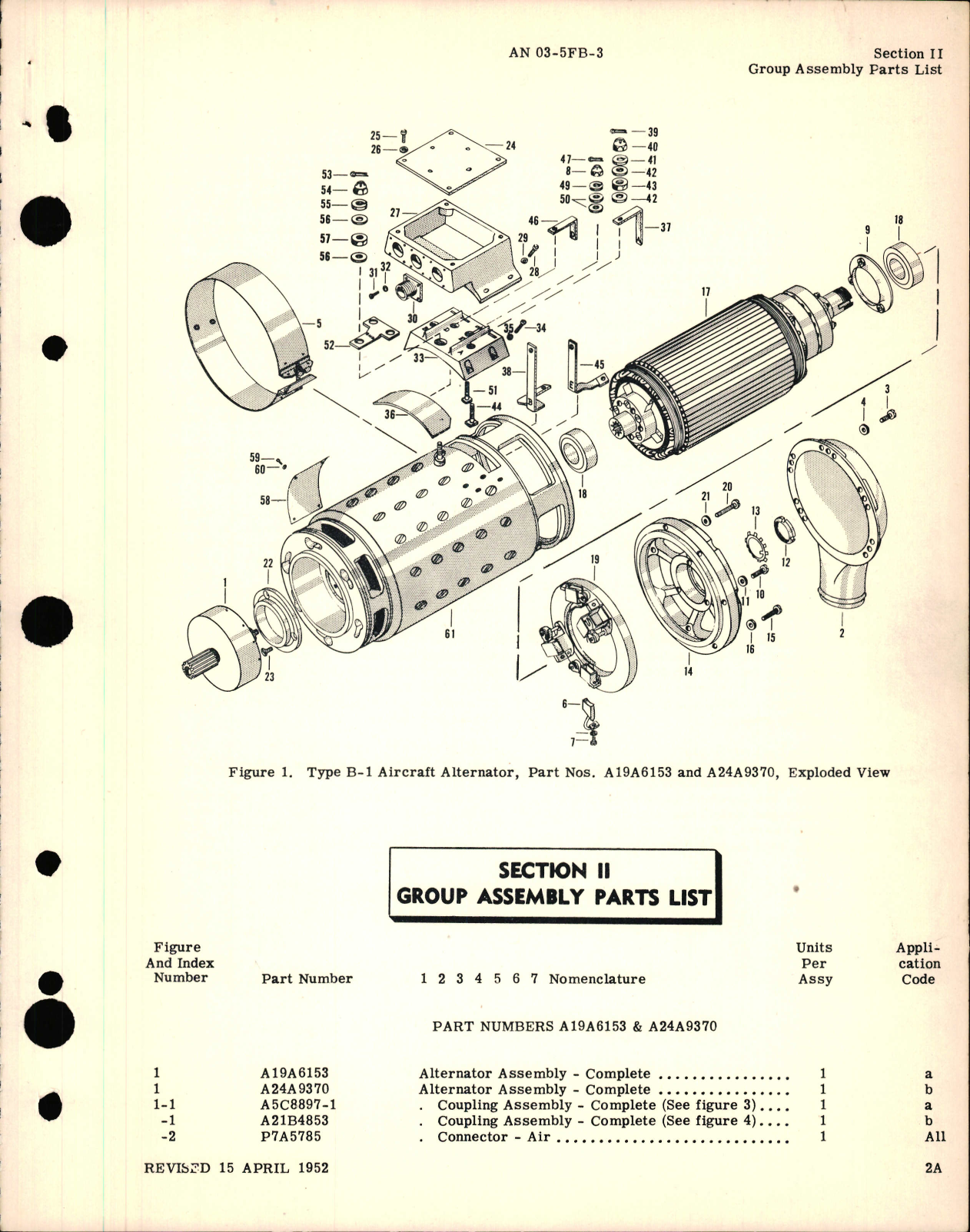 Sample page 5 from AirCorps Library document: Parts Catalog for Type B-1 Alternator