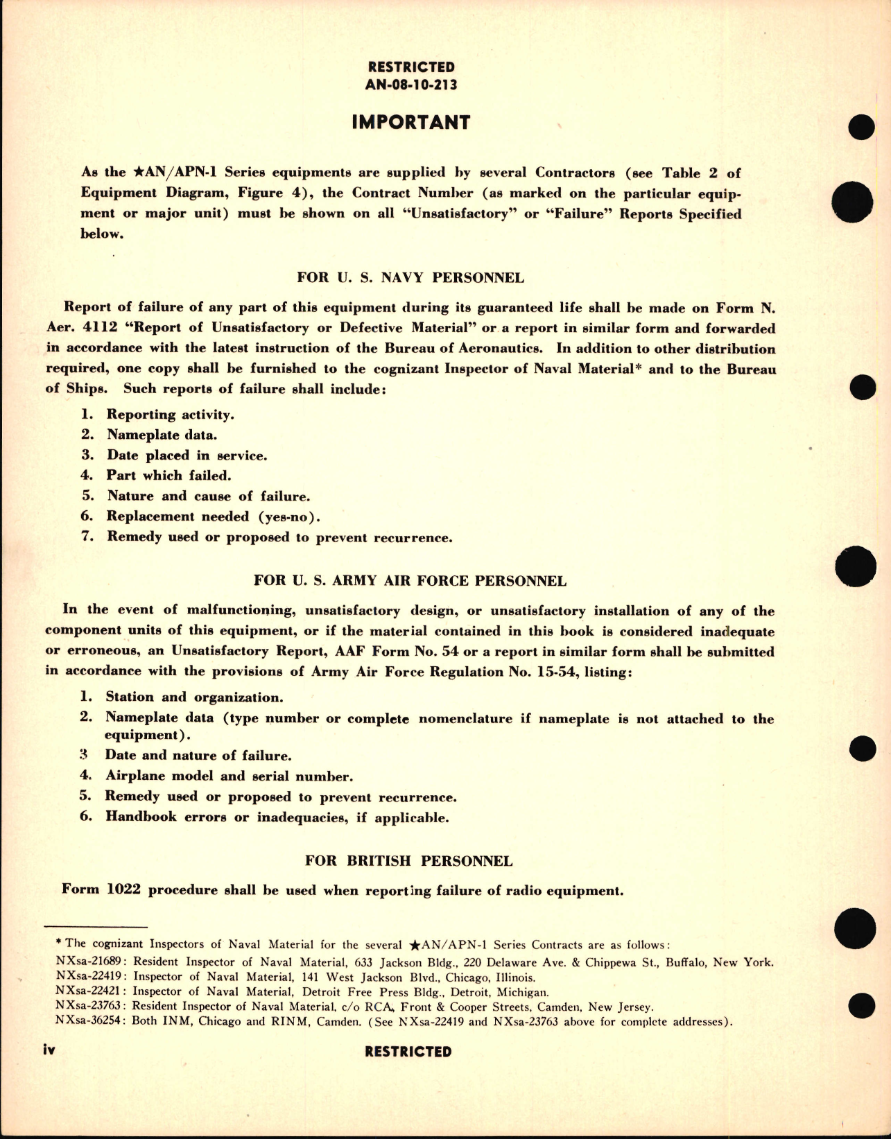 Sample page 6 from AirCorps Library document: Operating Instructions for AN & APN-1, -1A, and -1B Aircraft Radio Altimeter Equipment