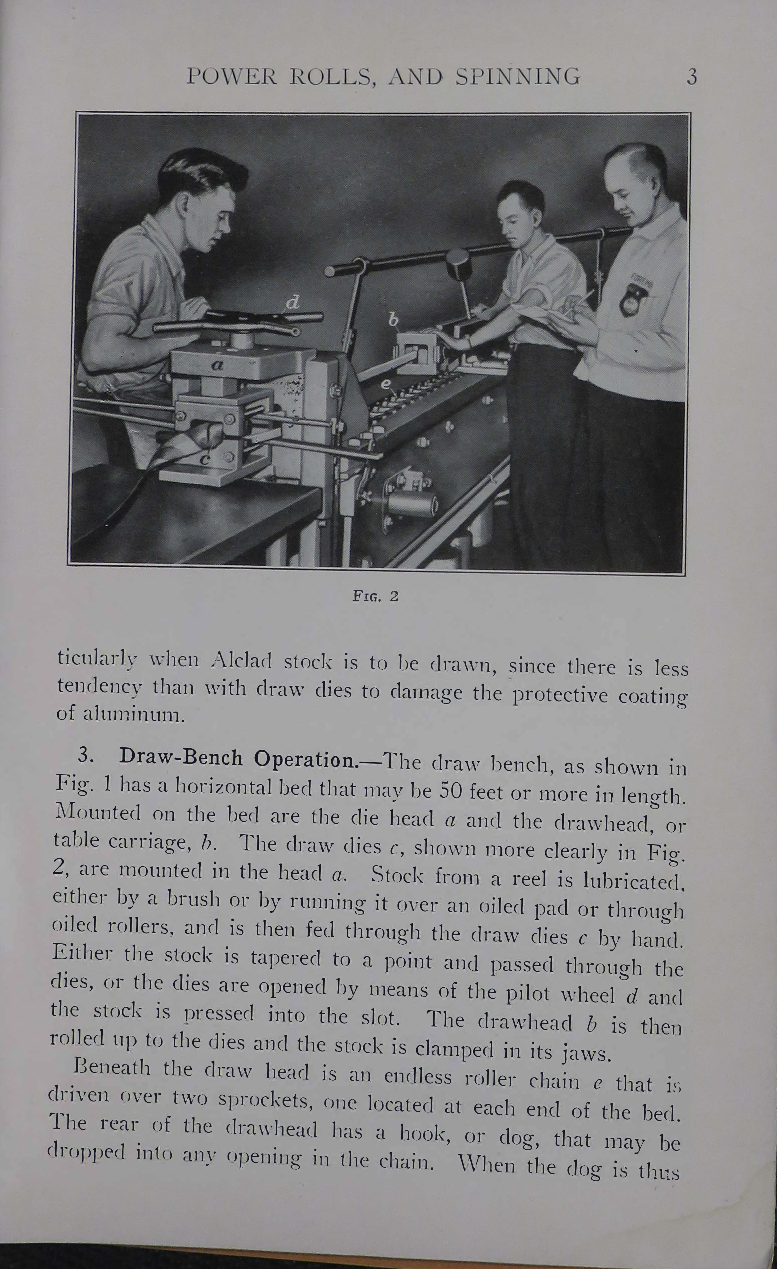 Sample page 5 from AirCorps Library document: Forming Methods - Forming By Draw Bench, Power Rolls and Spinning - Bureau of Aeronautics