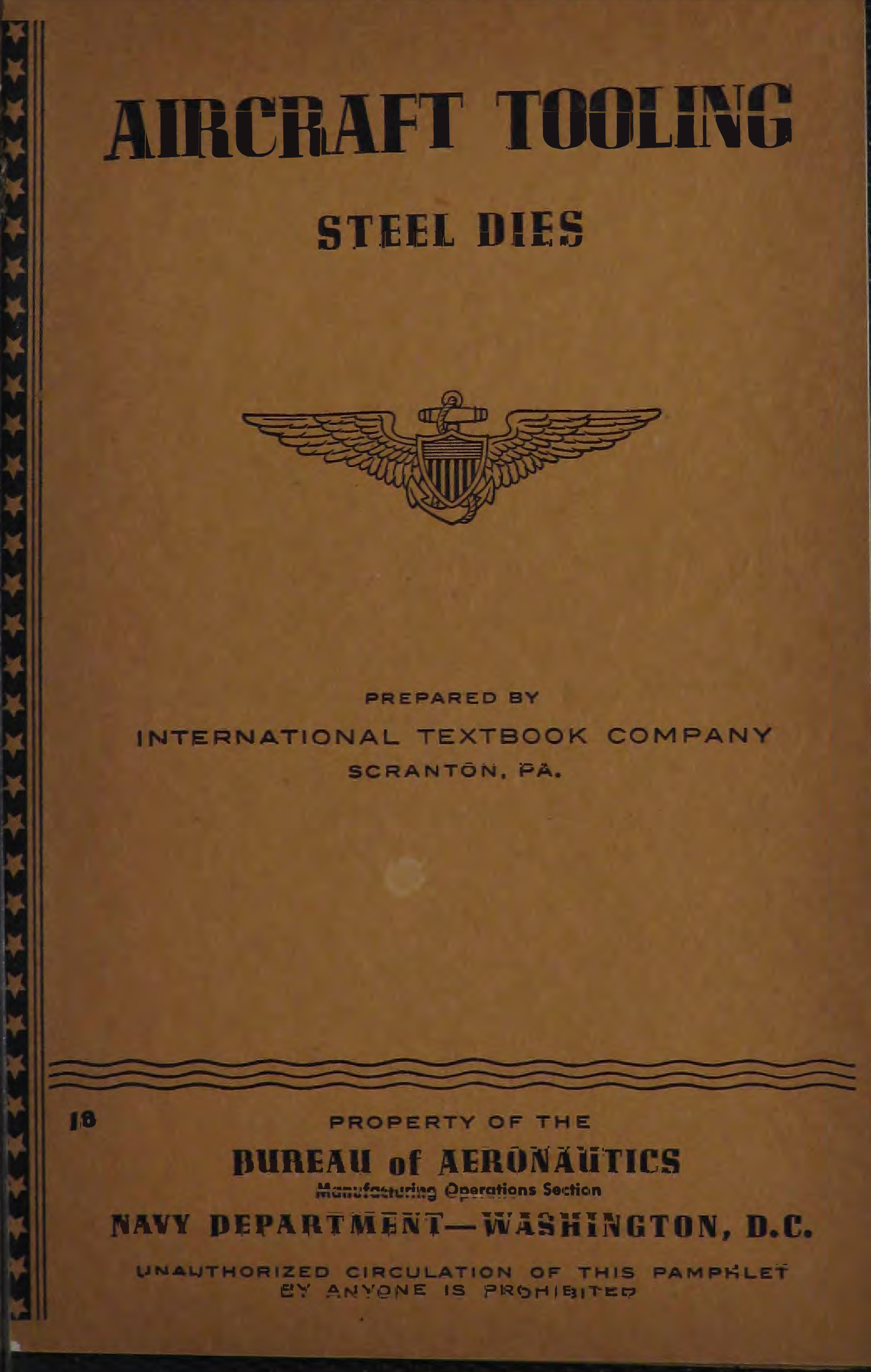 Sample page 1 from AirCorps Library document: Aircraft Tooling - Steel Dies - Bureau of Aeronautics