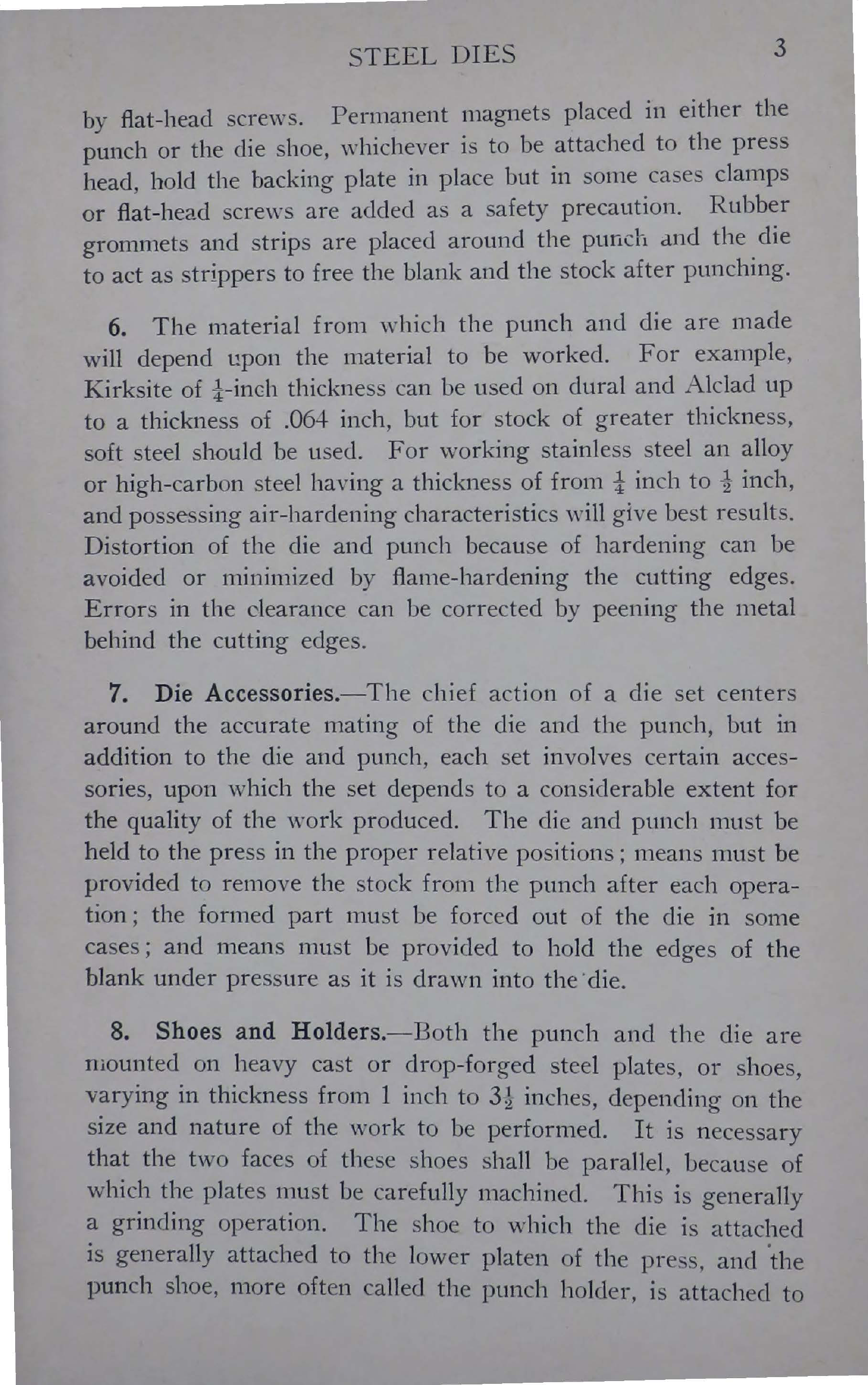 Sample page 5 from AirCorps Library document: Aircraft Tooling - Steel Dies - Bureau of Aeronautics