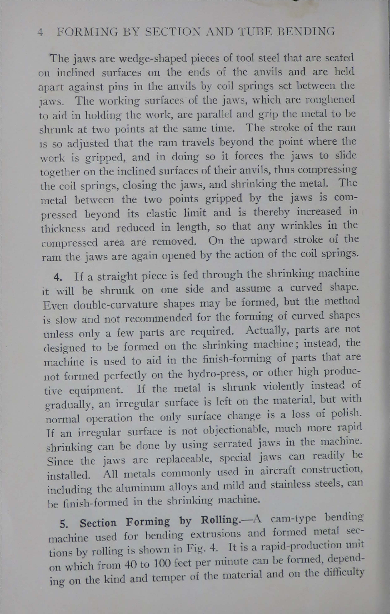 Sample page 6 from AirCorps Library document: Forming Methods - Forming by Section and Tube Bending - Bureau of Aeronautics