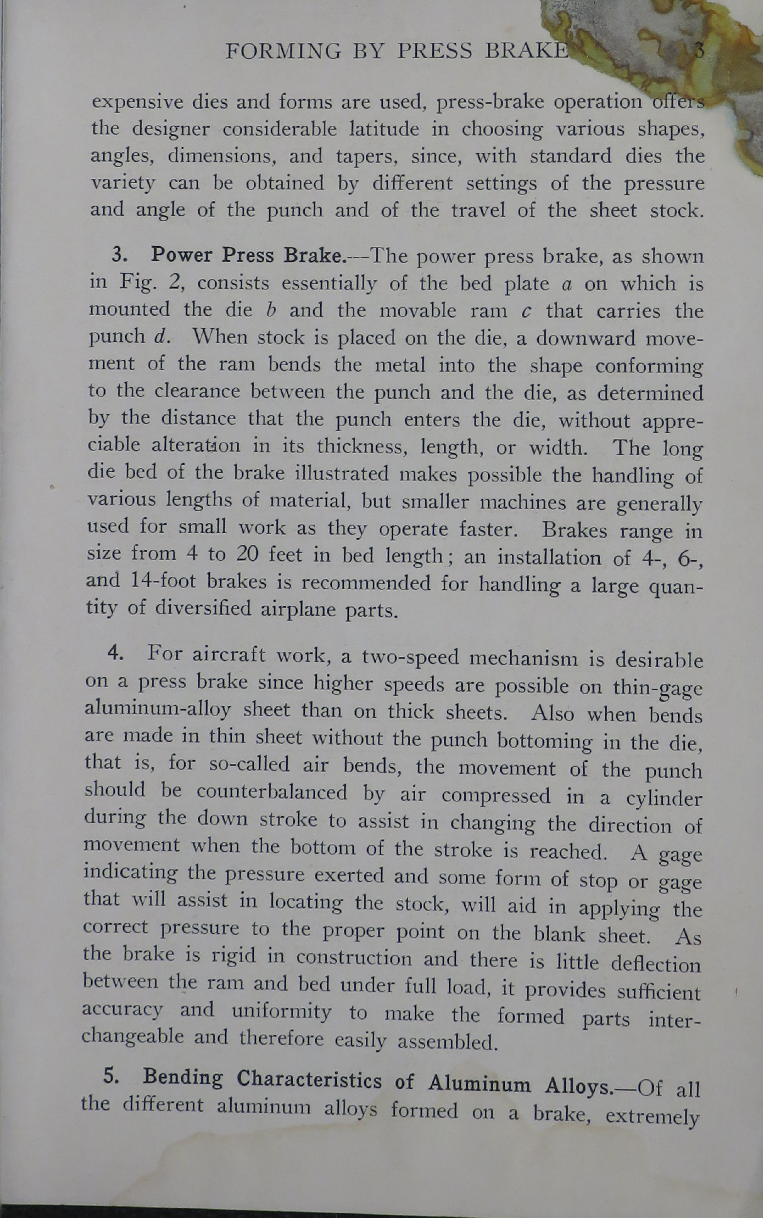 Sample page 5 from AirCorps Library document: Forming Methods - Forming by Press Brake - Bureau of Aeronautics