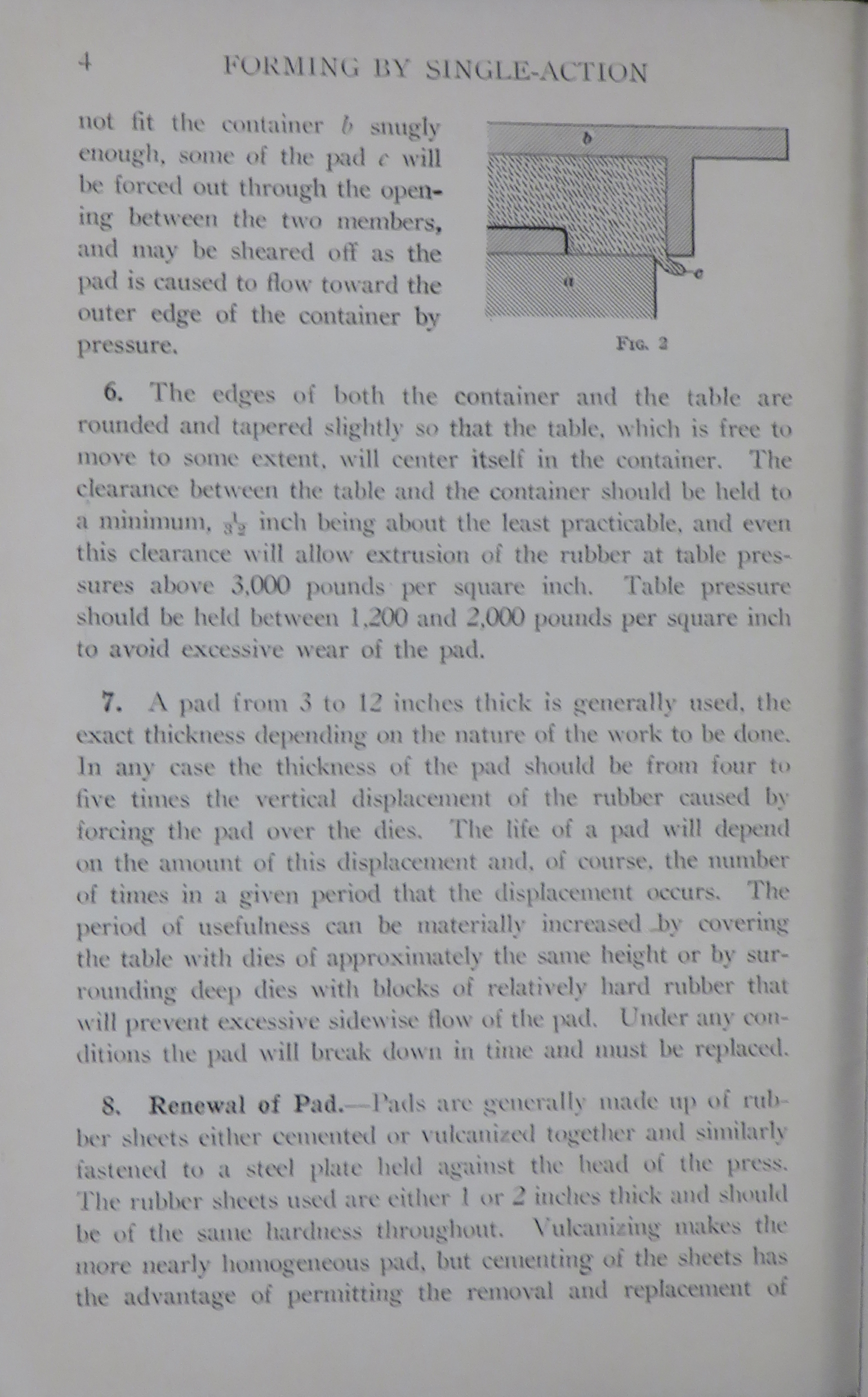 Sample page 6 from AirCorps Library document: Forming Methods - Forming by Single-Action Hydraulic Press - Bureau of Aeronautics