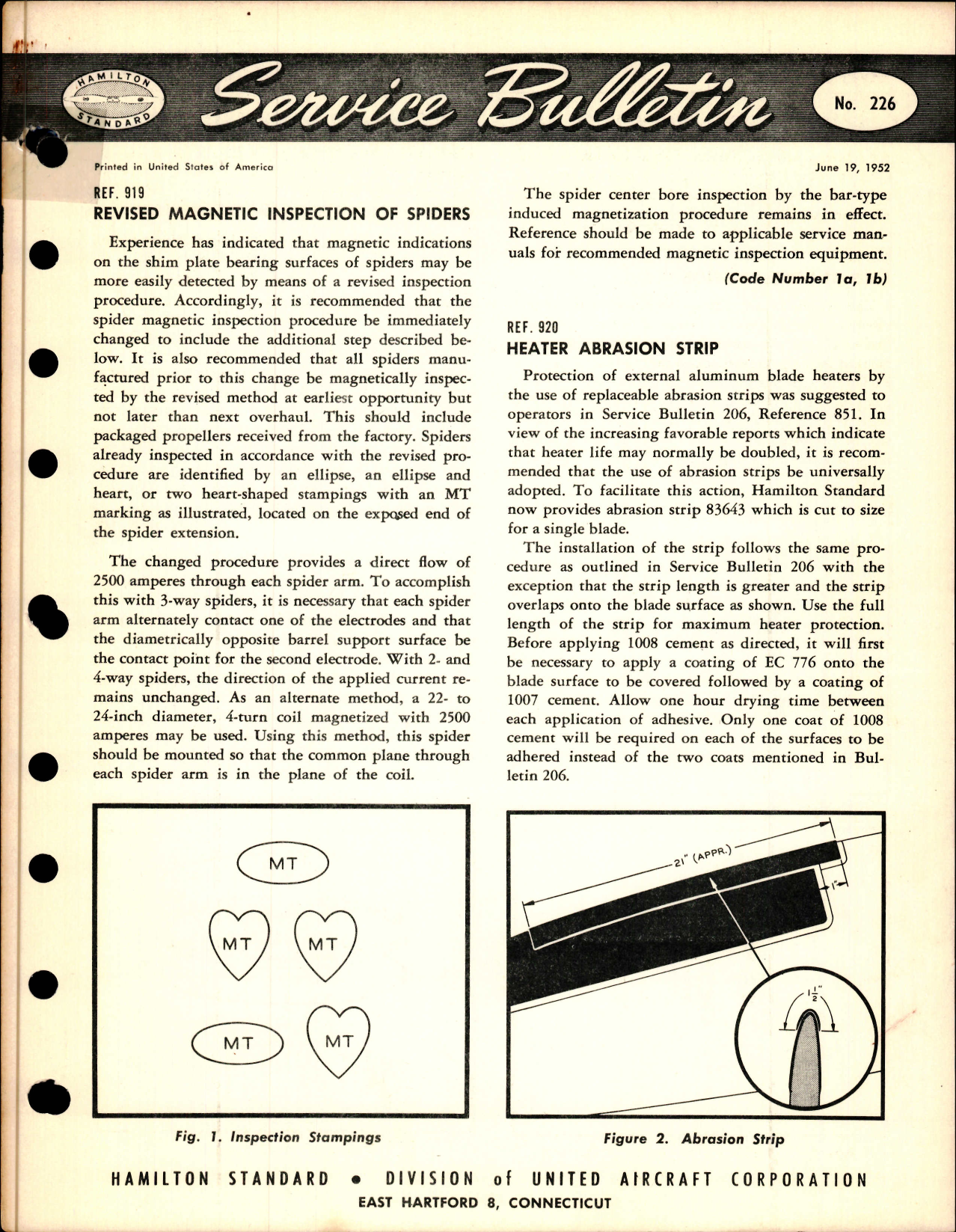 Sample page 1 from AirCorps Library document: Revised Magnetic Inspection of Spiders, Ref 919