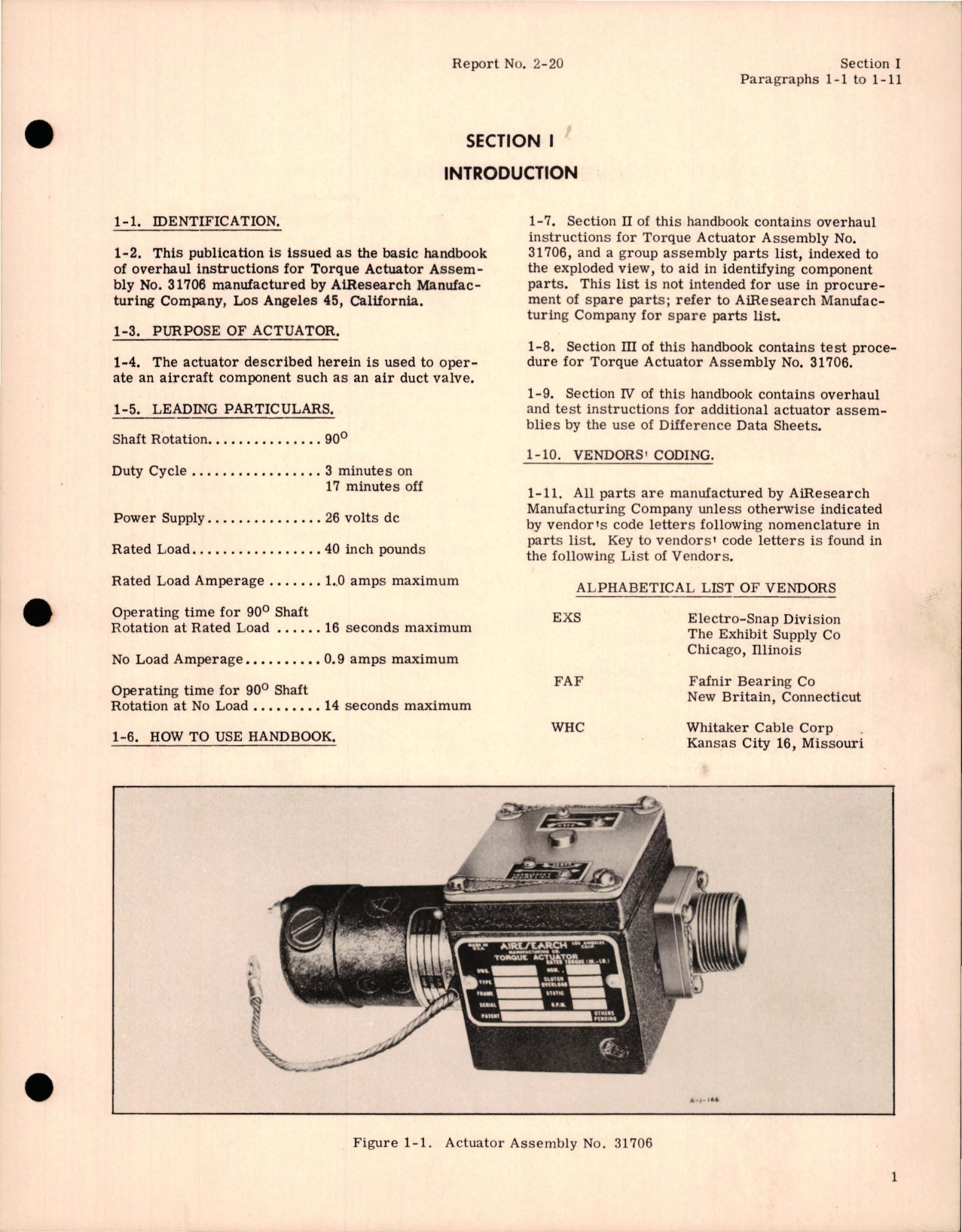 Sample page 7 from AirCorps Library document: Overhaul Manual Torque Actuators - Parts 31702, 31702-1, 31706, 31706-1, and 31706-2