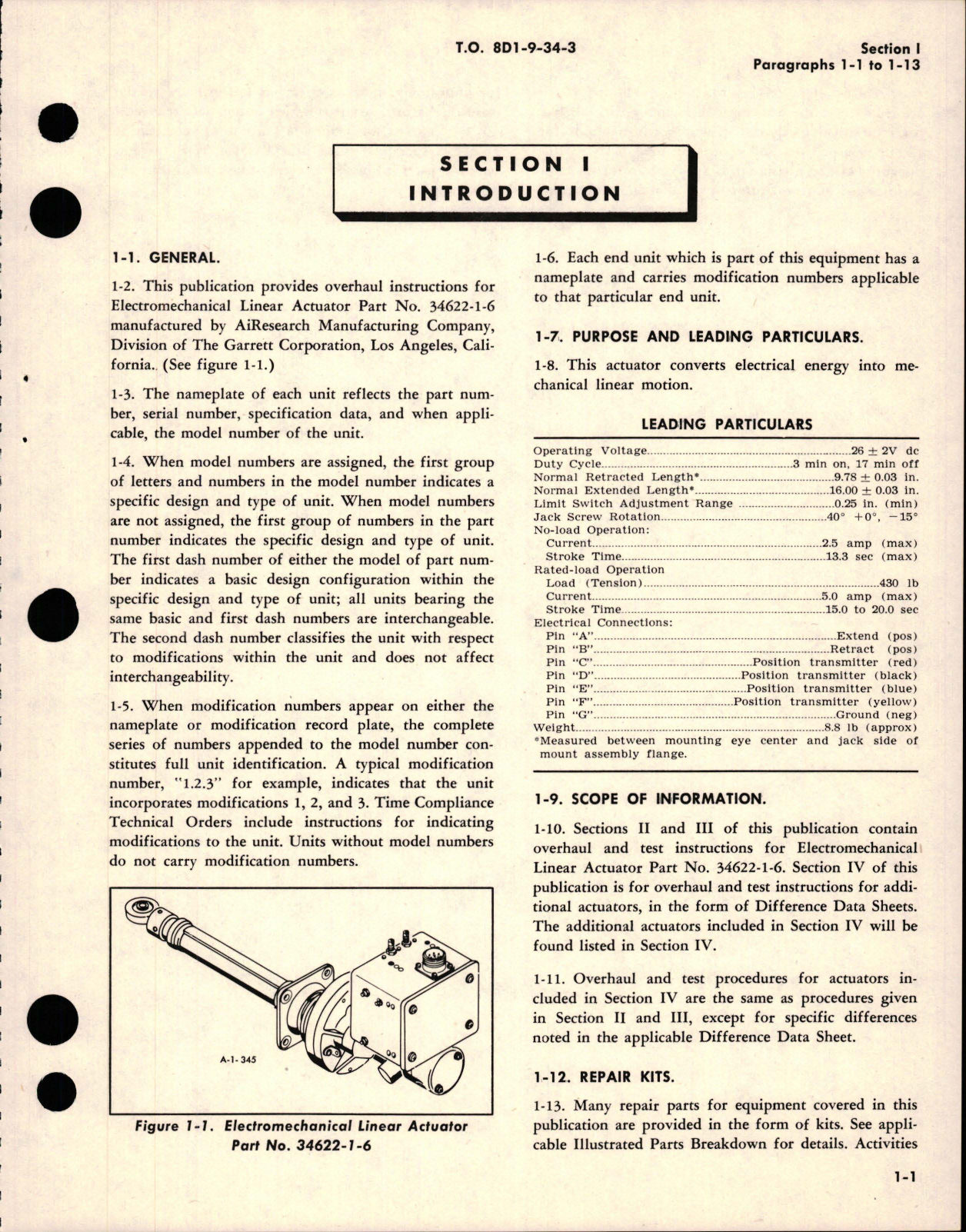 Sample page 5 from AirCorps Library document: Overhaul for Electromechanical Linear Actuators - Parts 34622, 34622-1, and 34622-1-6 - Models ELA20-43, -44