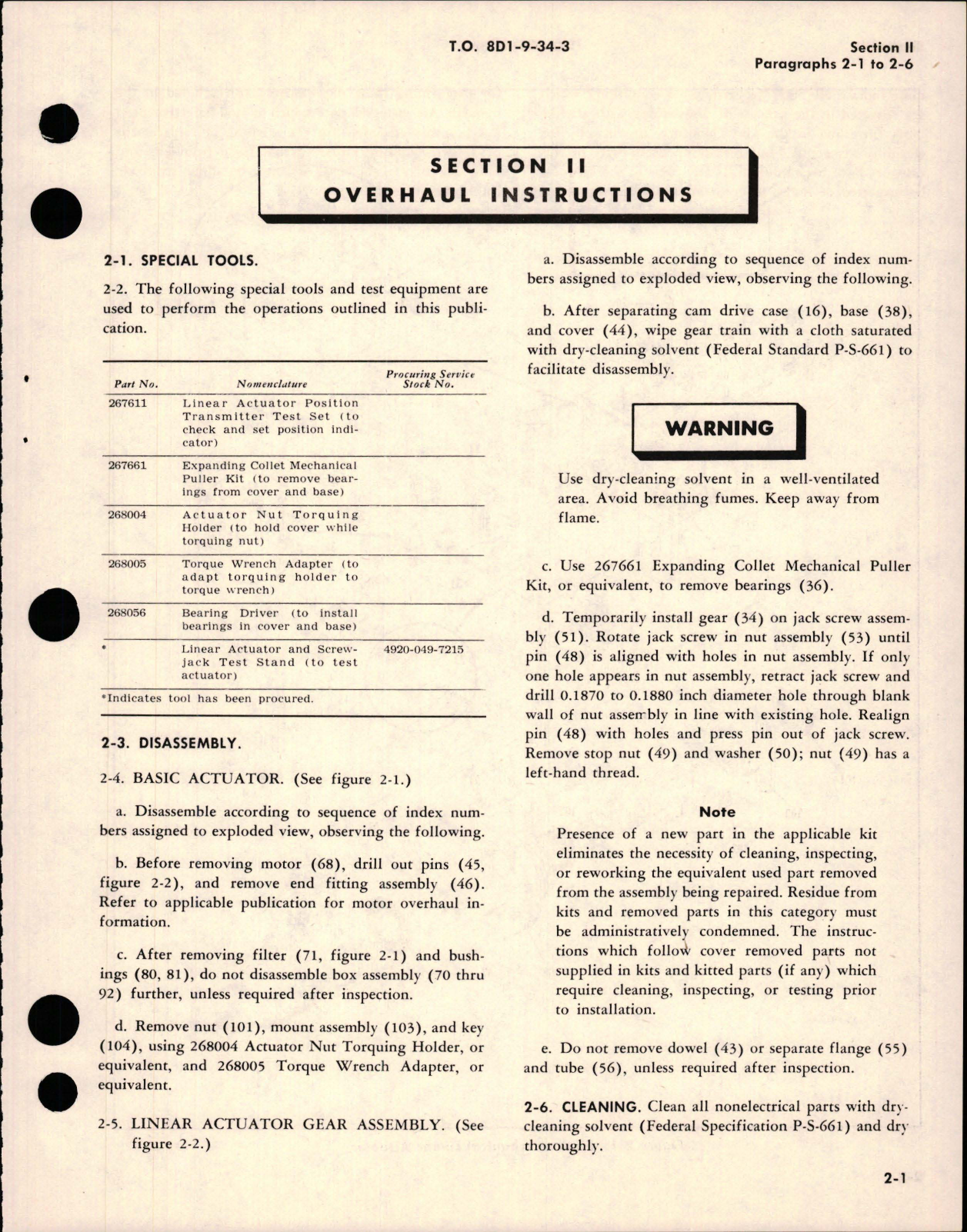 Sample page 7 from AirCorps Library document: Overhaul for Electromechanical Linear Actuators - Parts 34622, 34622-1, and 34622-1-6 - Models ELA20-43, -44