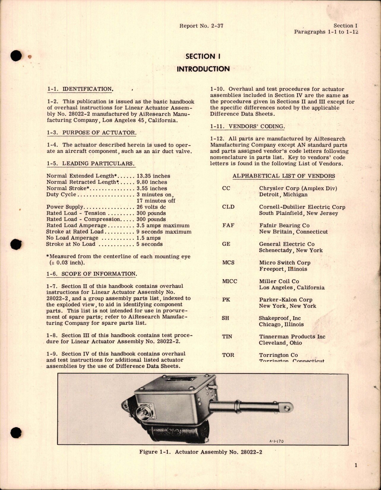 Sample page 7 from AirCorps Library document: Overhaul Manual for Linear Actuators - Parts 27082-3, 28014-2, 28022-2, and 34602