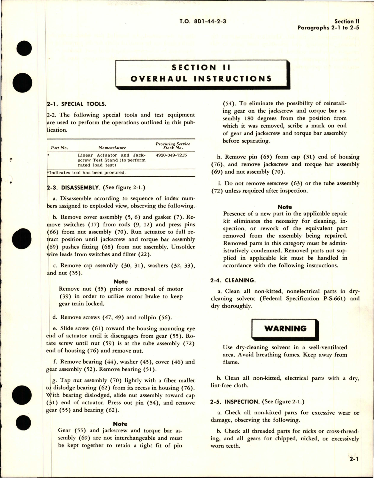 Sample page 7 from AirCorps Library document: Overhaul for Electromechanical Linear Actuators - Parts 31512 and 31512-1 