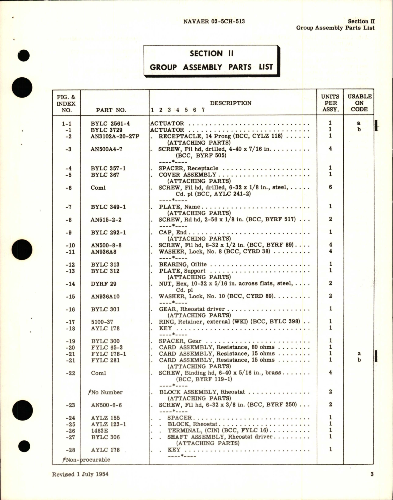 Sample page 7 from AirCorps Library document: Illustrated Parts Breakdown for Actuators 