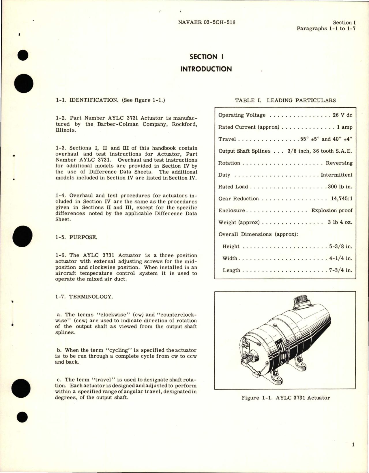 Sample page 5 from AirCorps Library document: Overhaul Instructions for Actuators - Parts AYLC 3731 and AYLC 2557