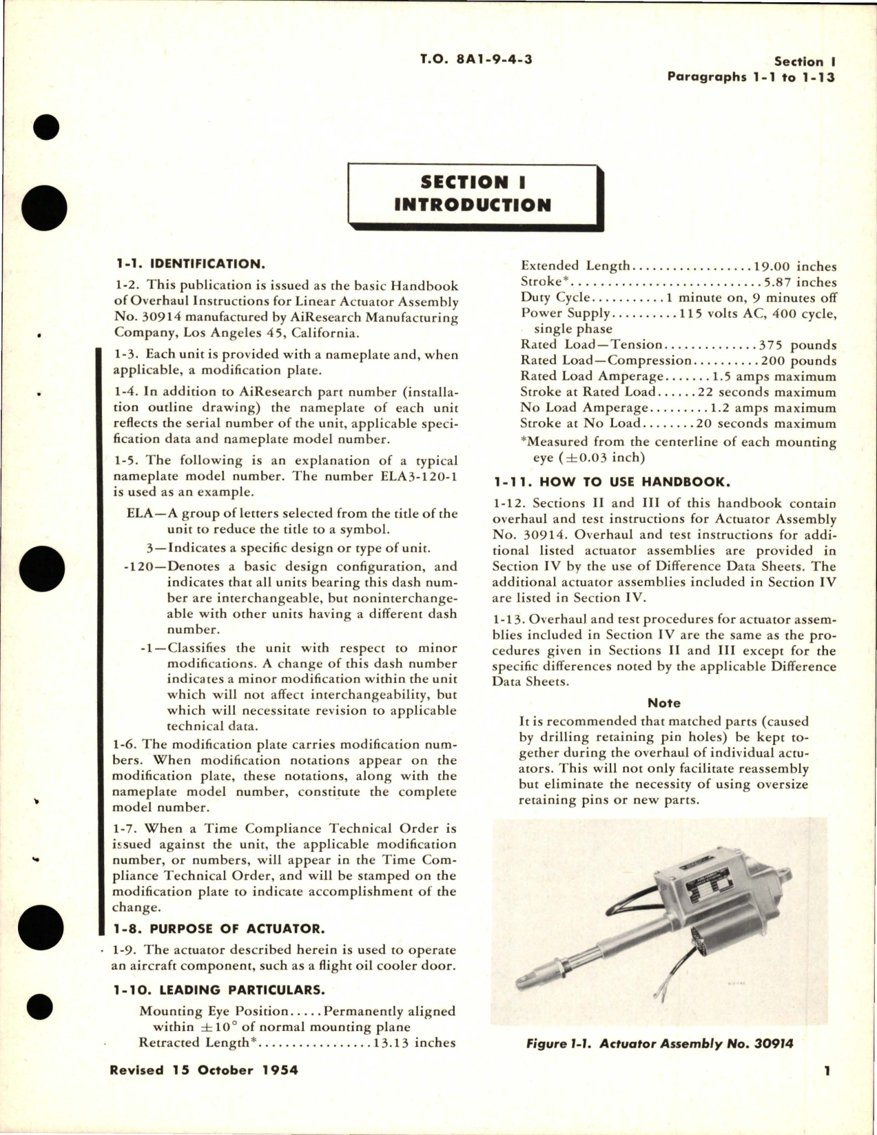 Sample page 5 from AirCorps Library document: Overhaul Instructions for Electromechanical Linear Actuators