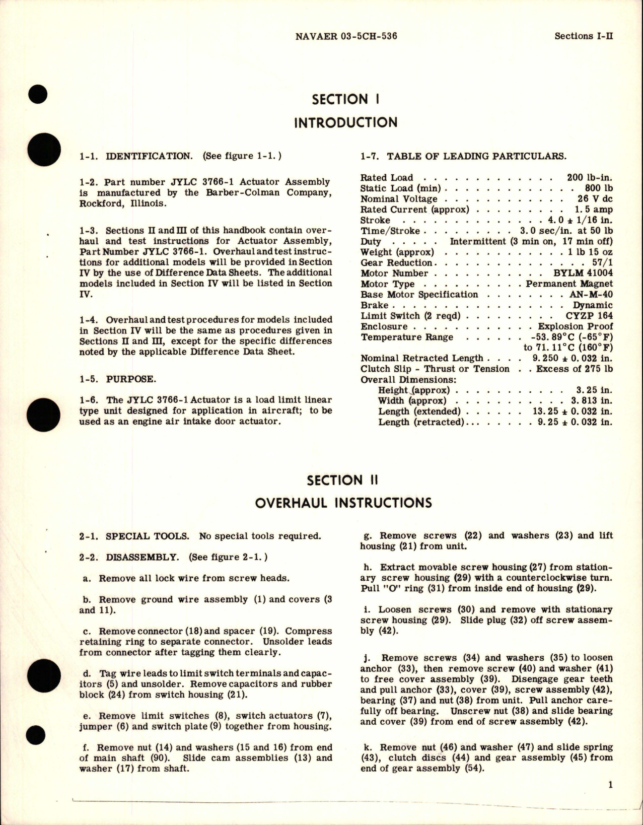 Sample page 5 from AirCorps Library document: Overhaul Instructions for Linear Electro-Mechanical Actuator - Model JYLC 3766-1