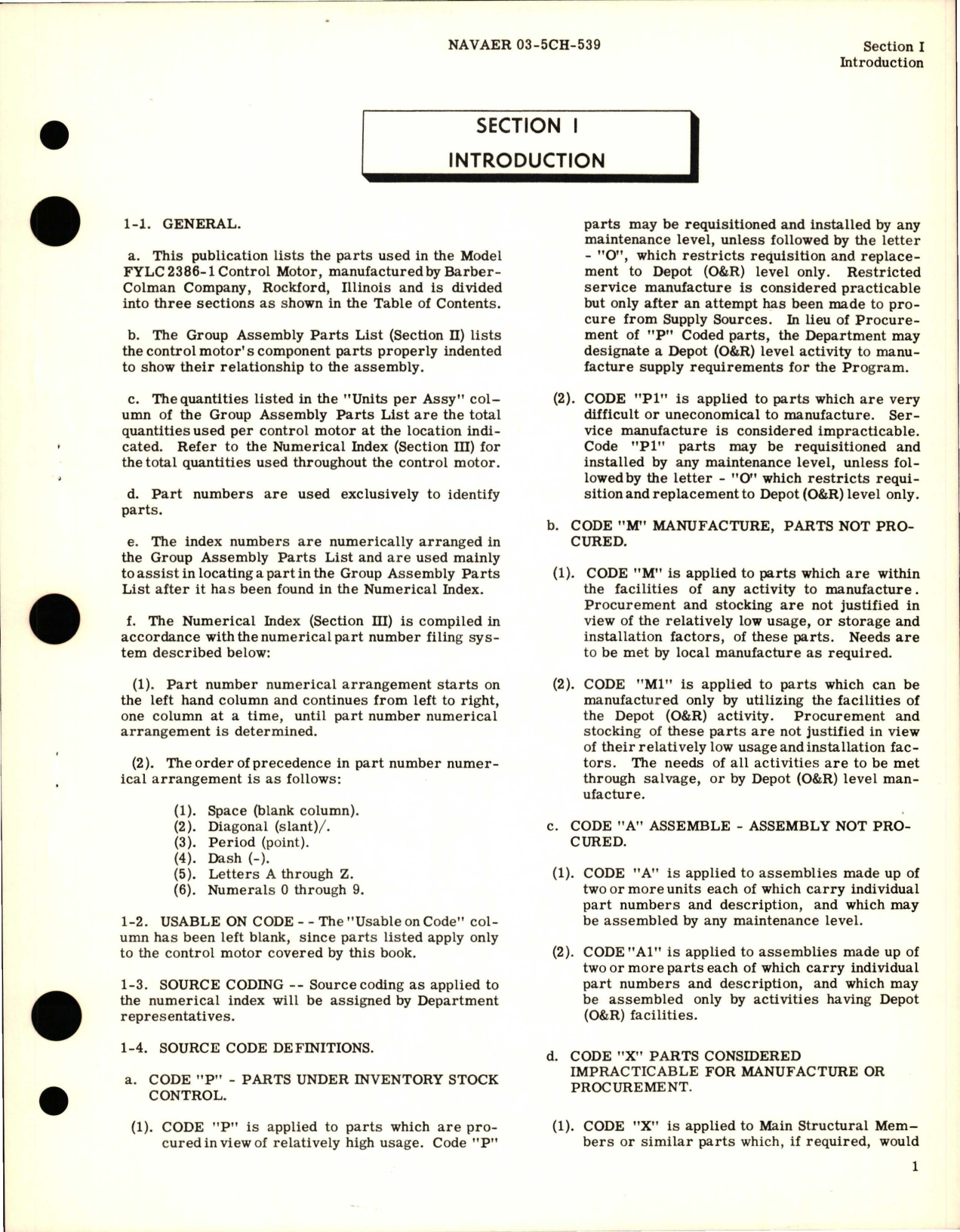 Sample page 5 from AirCorps Library document: Parts Catalog for Control Motor - Model FYLC 2386-1