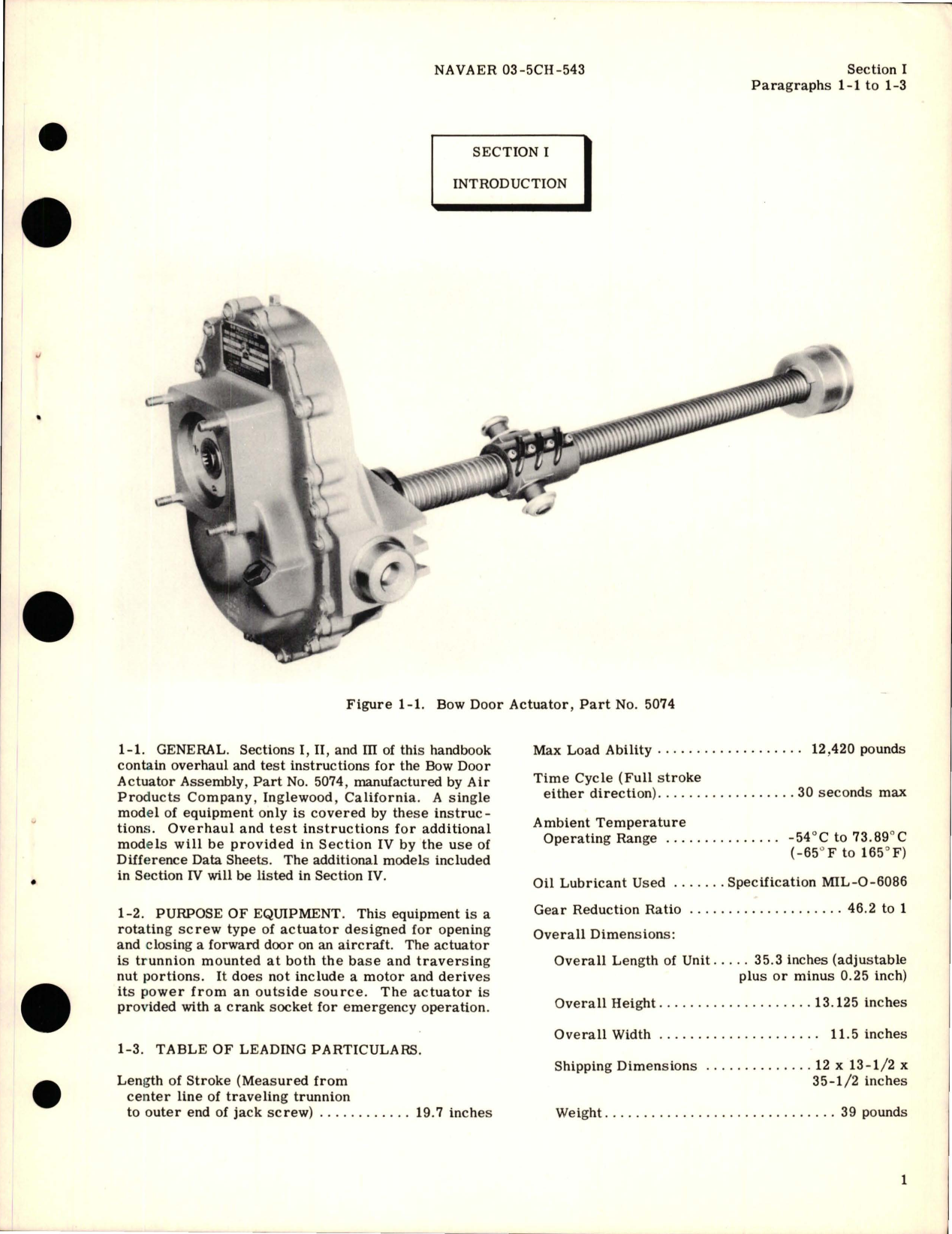Sample page 5 from AirCorps Library document: Overhaul Instructions for Bow Door Actuator - Part 5074
