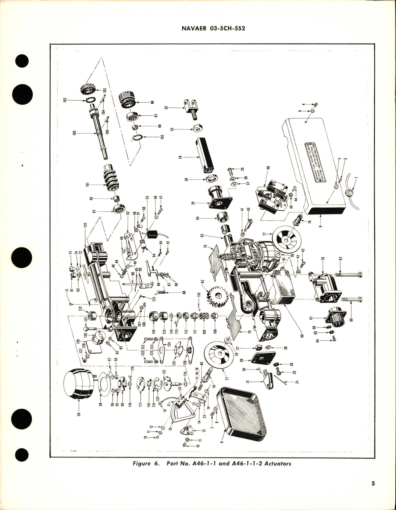 Sample page 5 from AirCorps Library document: Overhaul Instructions with Parts Breakdown for Rudder Trim Tab Actuator - A46-1-1 and A46-1-1-2 