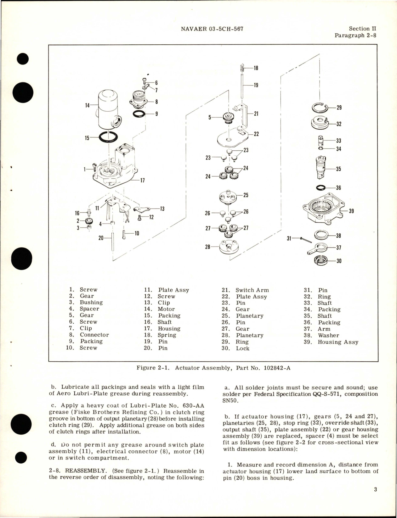 Sample page 7 from AirCorps Library document: Overhaul Instructions for Actuator Assembly - Part 102842-A and Similar Parts