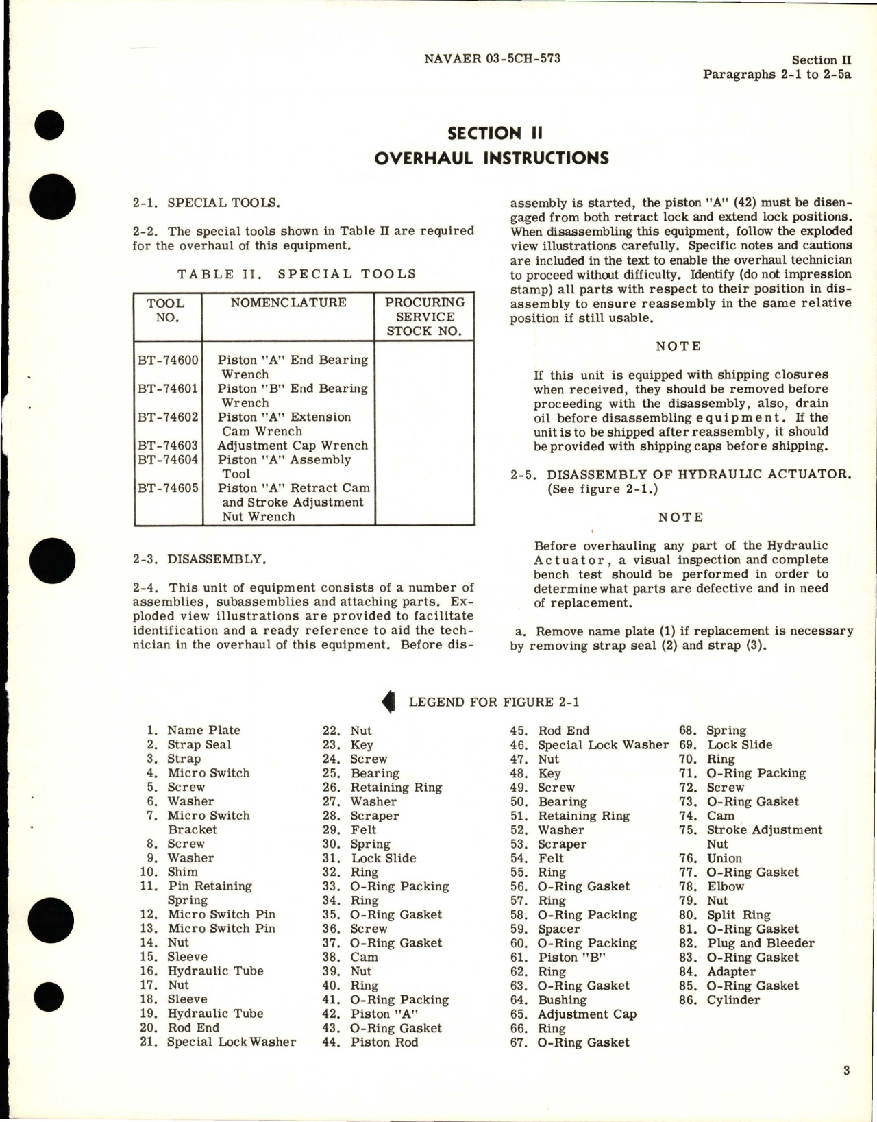 Sample page 7 from AirCorps Library document: Overhaul Instructions for Hydraulic Actuator - Models 6209C, 6209D, and 6209E 