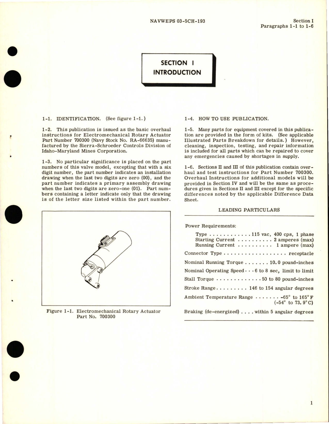 Sample page 5 from AirCorps Library document: Overhaul Instructions for Electromechanical Rotary Actuators - Parts 700300 and C10031