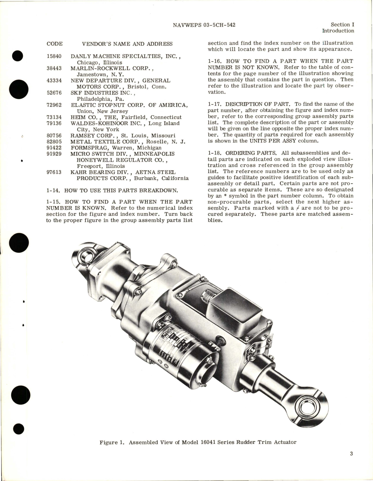Sample page 5 from AirCorps Library document: Illustrated Parts Breakdown for Rudder Trim Actuator - Models 16041A, 41B, 41C 