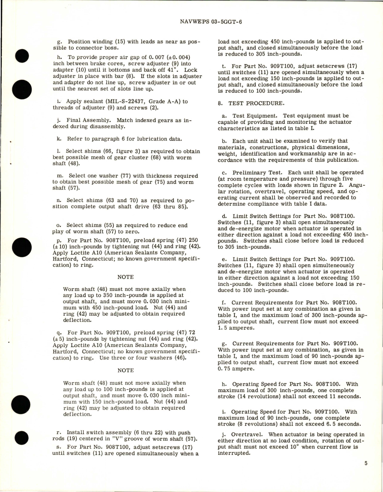 Sample page 7 from AirCorps Library document: Overhaul Instructions with Illustrated Parts Breakdown for Electro-Mechanical Rotary Actuator - Parts 908T100 and 909T100