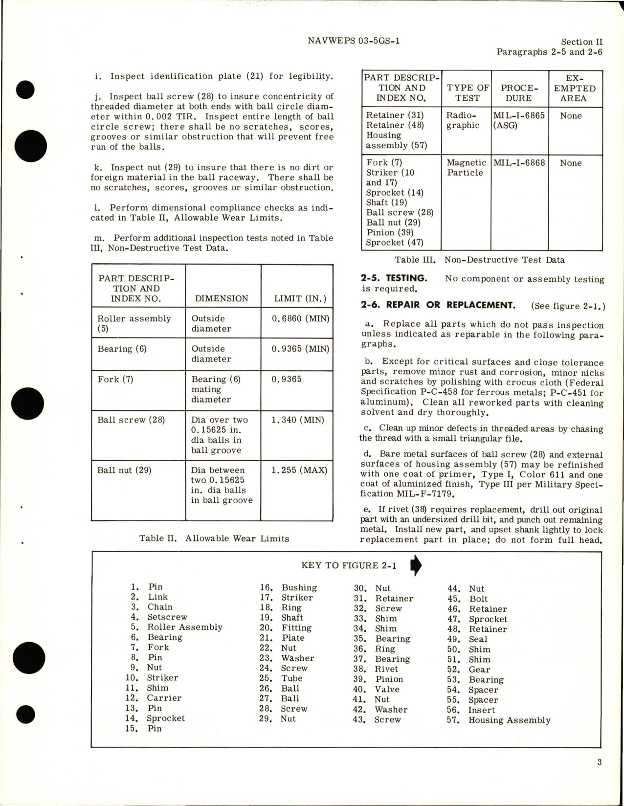 Sample page 7 from AirCorps Library document: Overhaul Instructions for Wing Flap Actuator Assembly - Parts 457EA-0 and 457EA-1