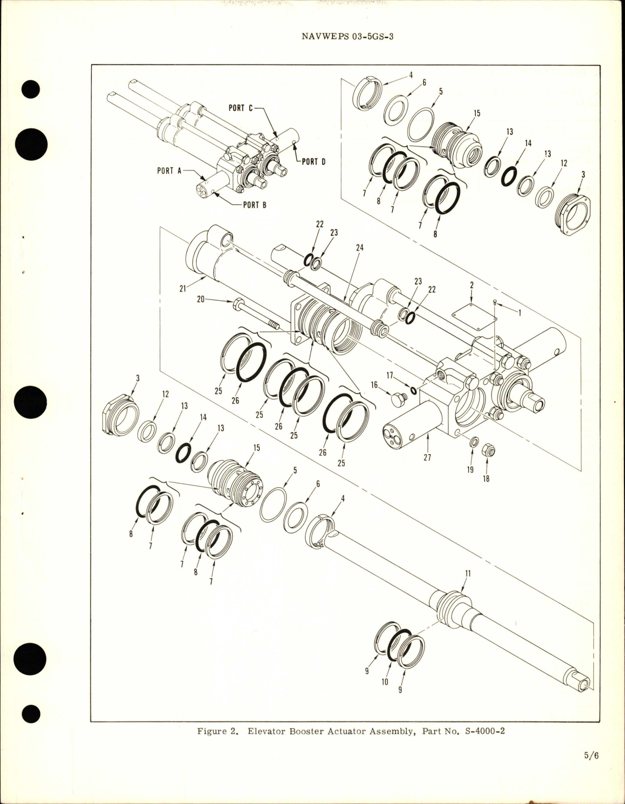 Sample page 5 from AirCorps Library document: Overhaul Instructions with Parts Breakdown for Elevator Booster Actuator Assembly - Part S-4000-2