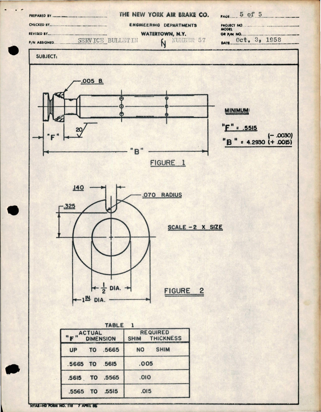 Sample page 5 from AirCorps Library document: Increase in the Piston Head to Piston Collar Tolerance for 65WC06001 Series Pump