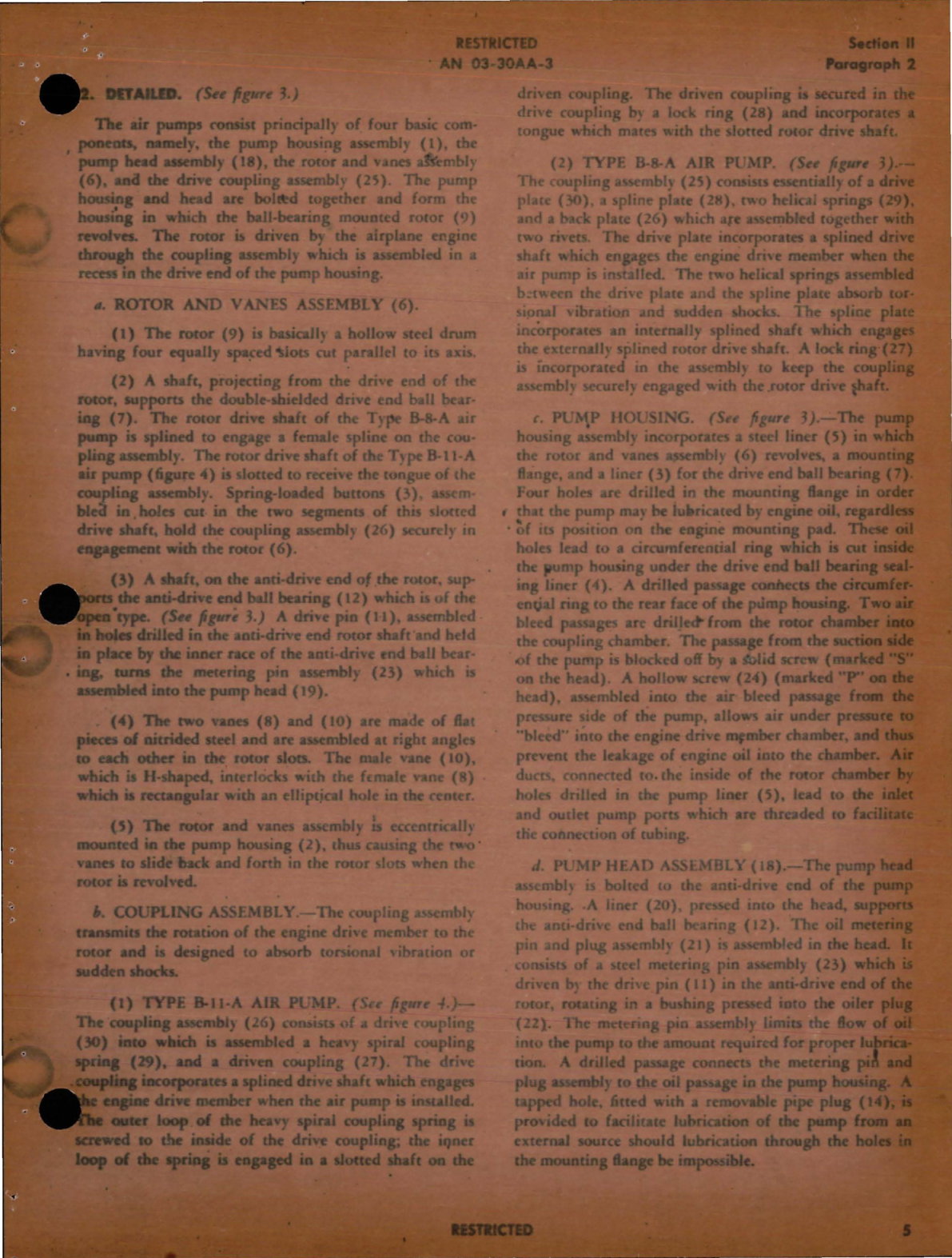 Sample page 8 from AirCorps Library document: Instructions with Parts Catalog for Vane Type Engine Driven Air Pump - Types B-8, B-8-A, B-11, and B-11-A