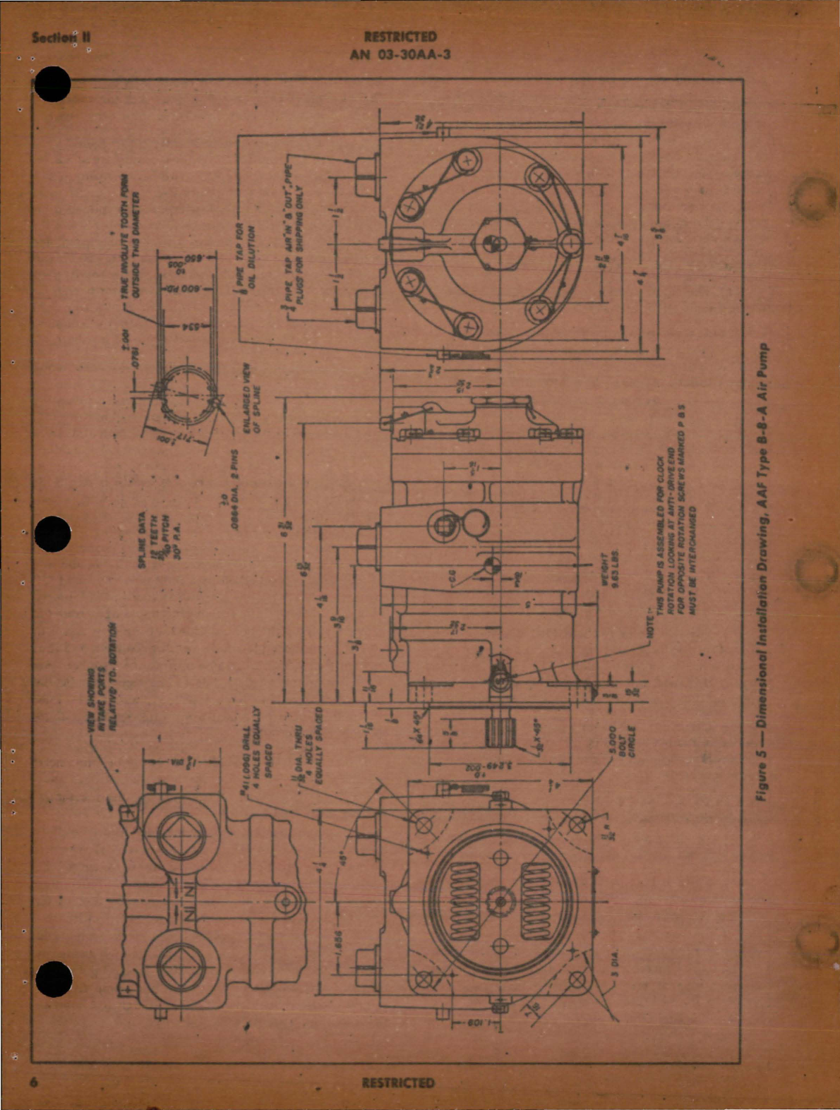 Sample page 9 from AirCorps Library document: Instructions with Parts Catalog for Vane Type Engine Driven Air Pump - Types B-8, B-8-A, B-11, and B-11-A